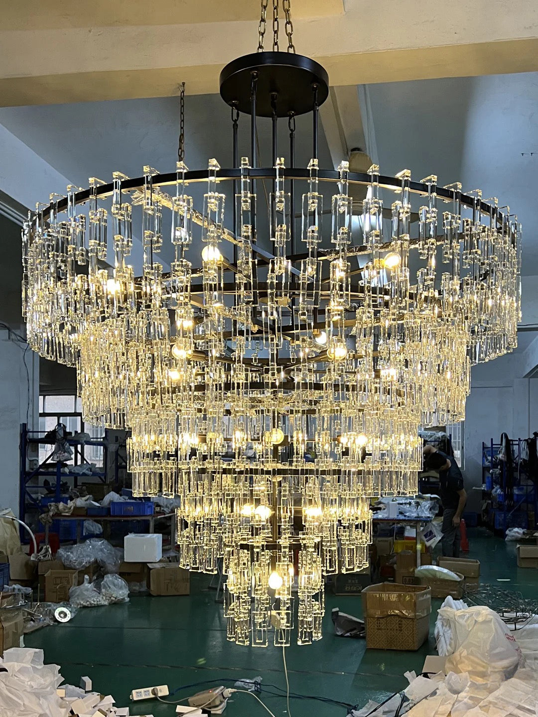 Marignam Tiered Round Crystal Chandelier 37″ 49″ 61″