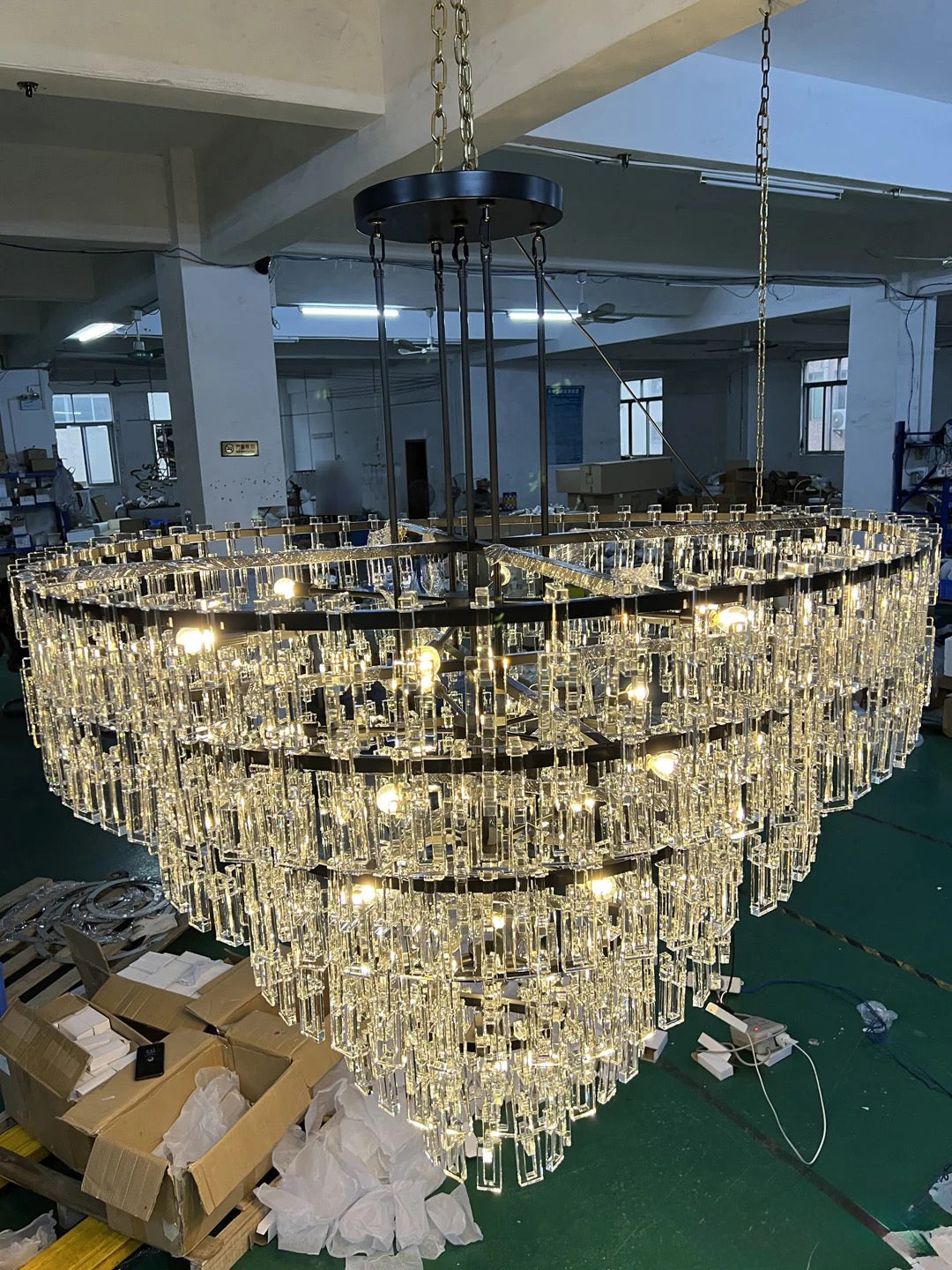 Marignam Tiered Round Crystal Chandelier 37″ 49″ 61″