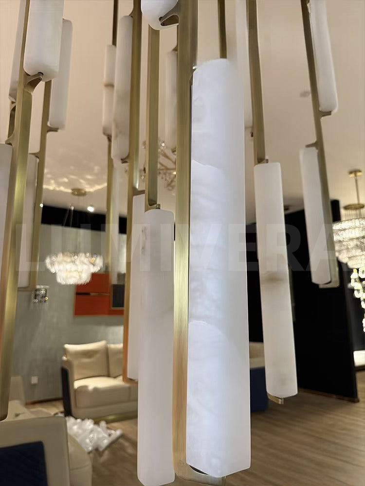 Budubon Alabaster Round Chandelier