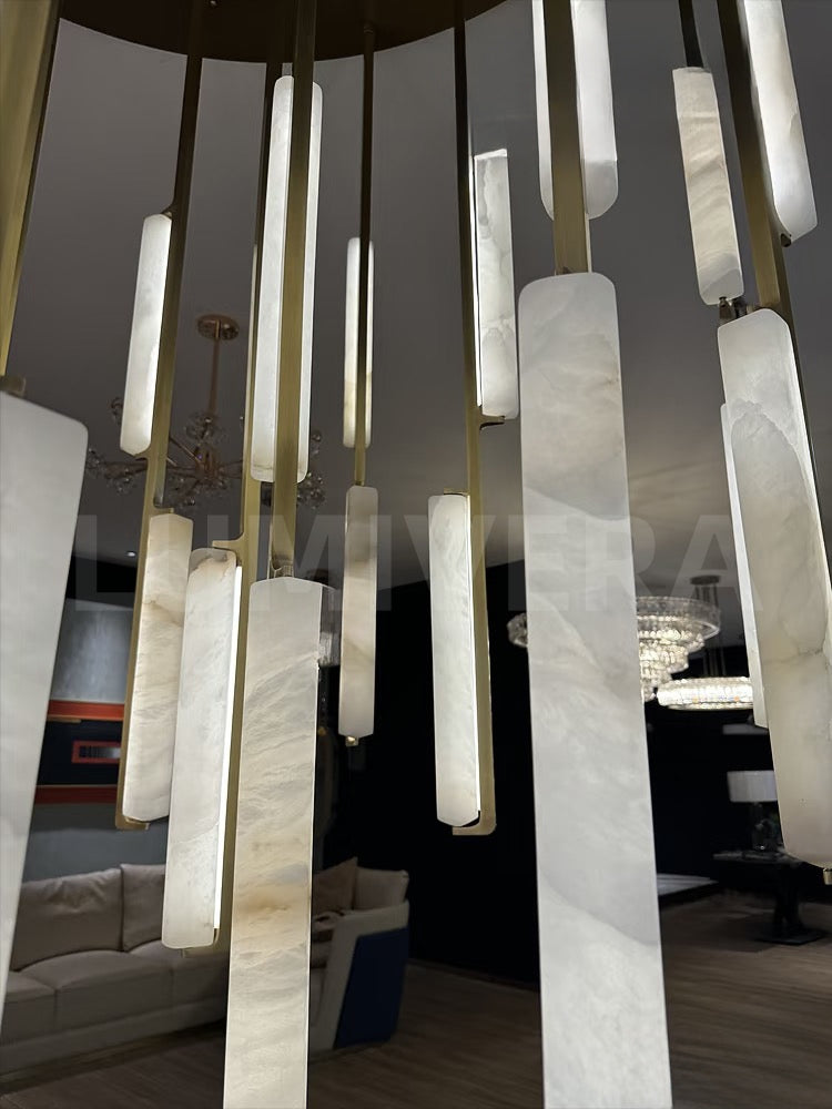 Budubon Alabaster Round Chandelier