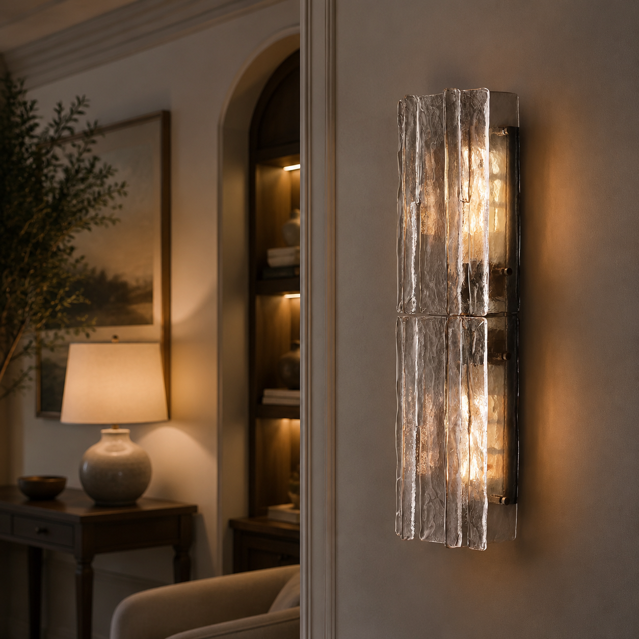 Lattica Glass Sconce 30"