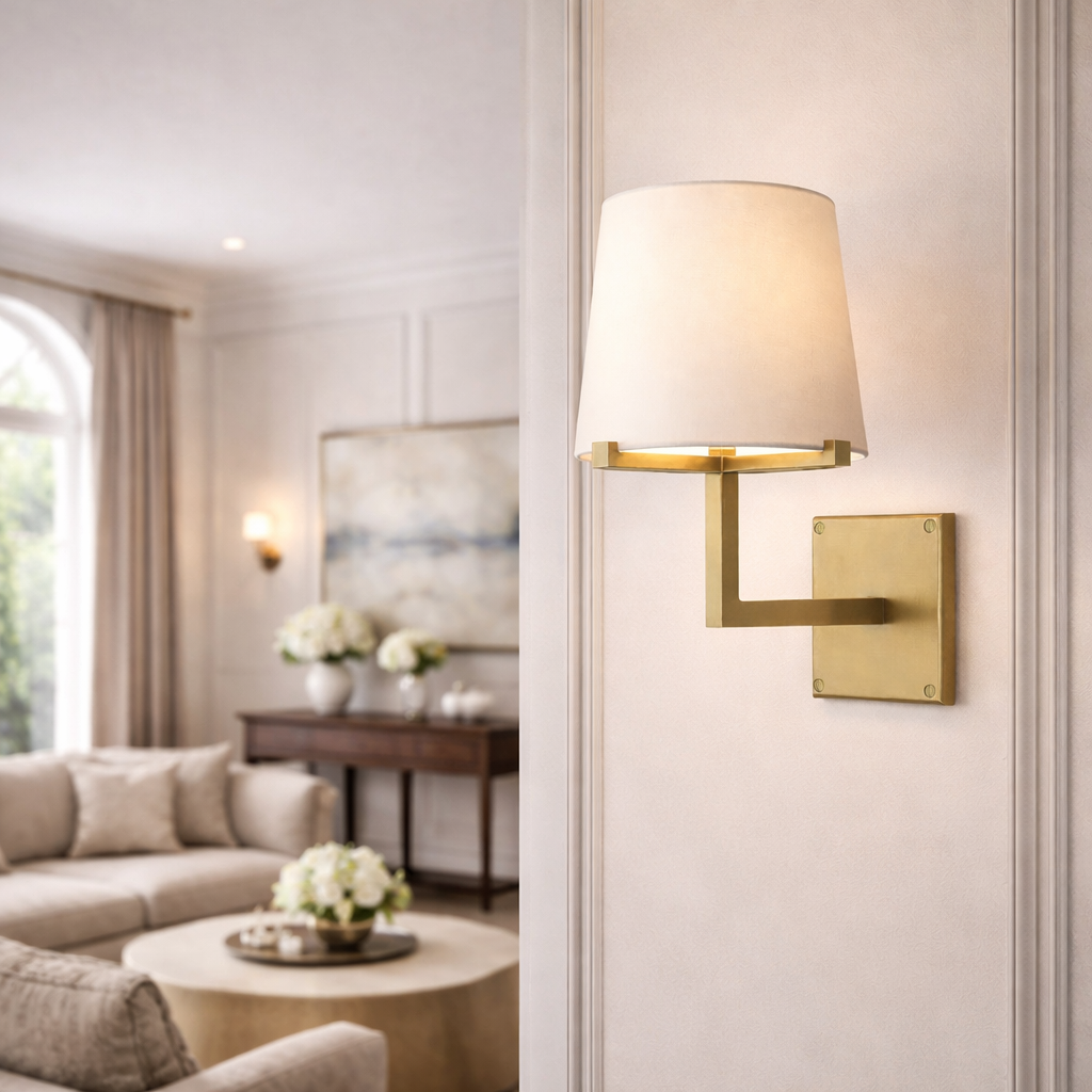 Pauillace Fabric Shade Grand Sconce