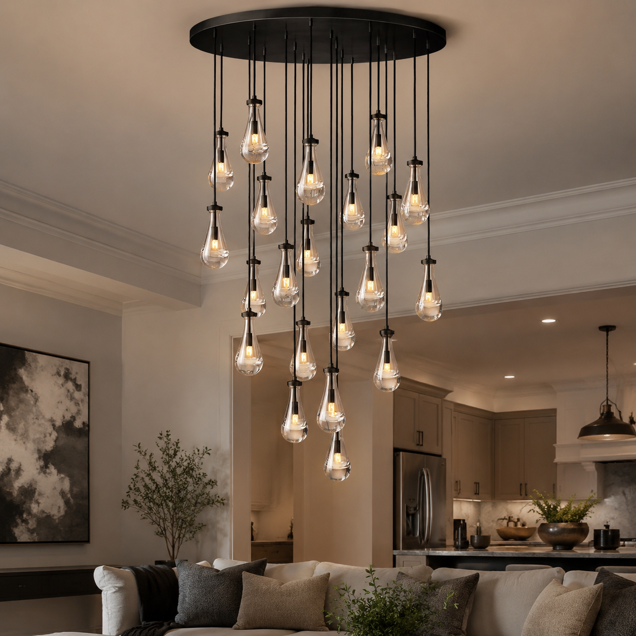 Rainy Round Chandelier