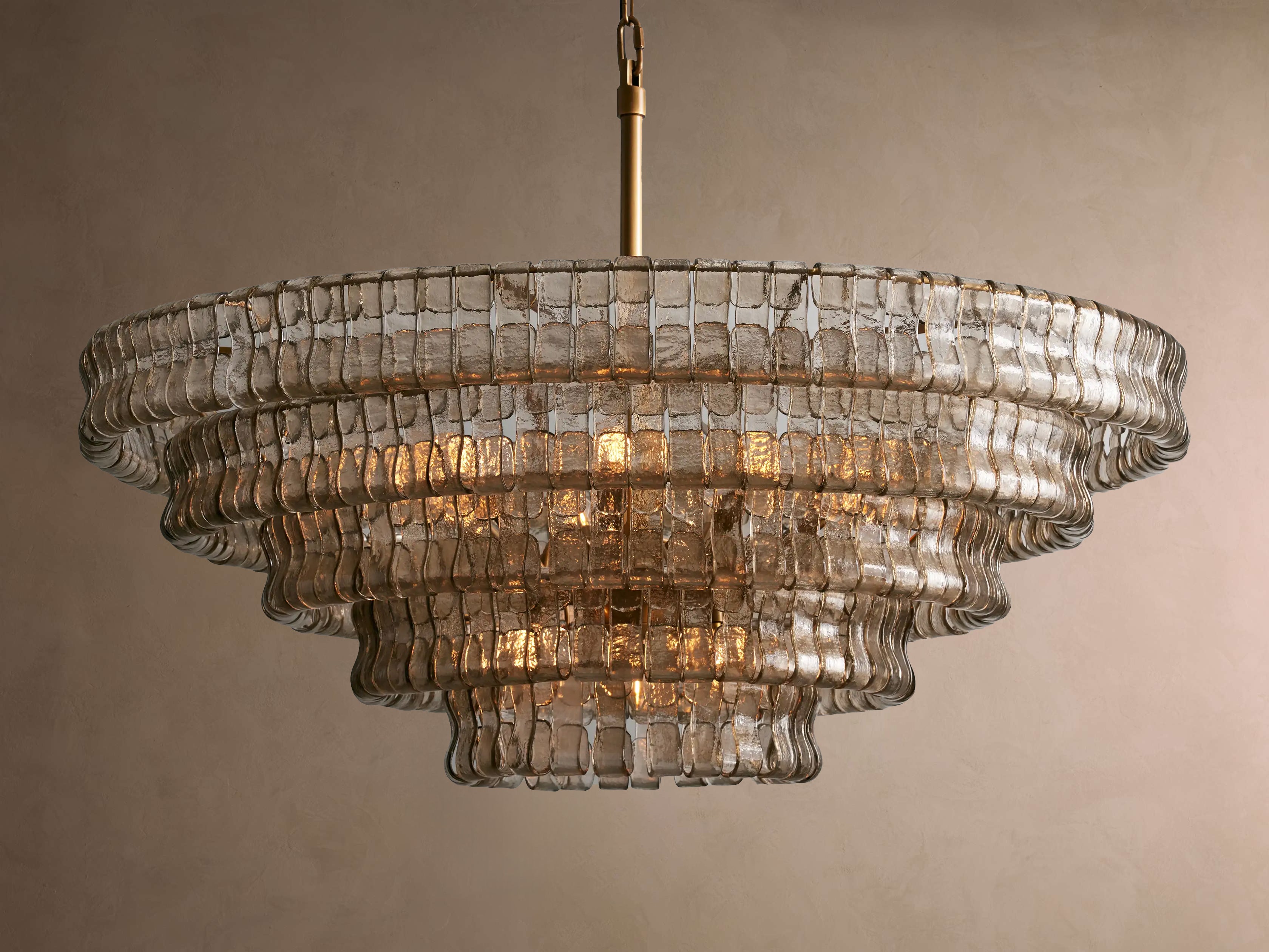 Ghiaccio Smoke Class Round Chandelier 24"36"48"60"