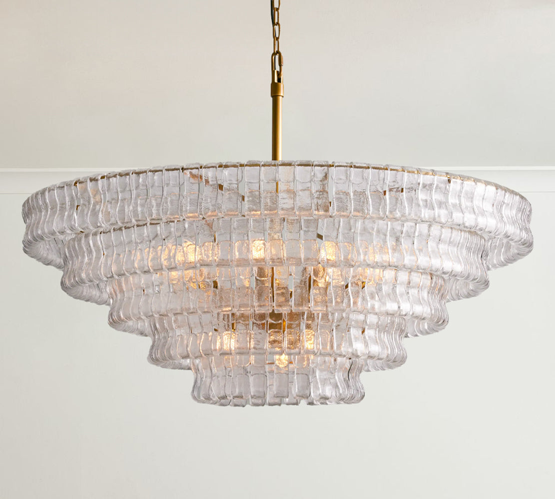 Ghiaccio Smoke Class Round Chandelier 24"36"48"60"