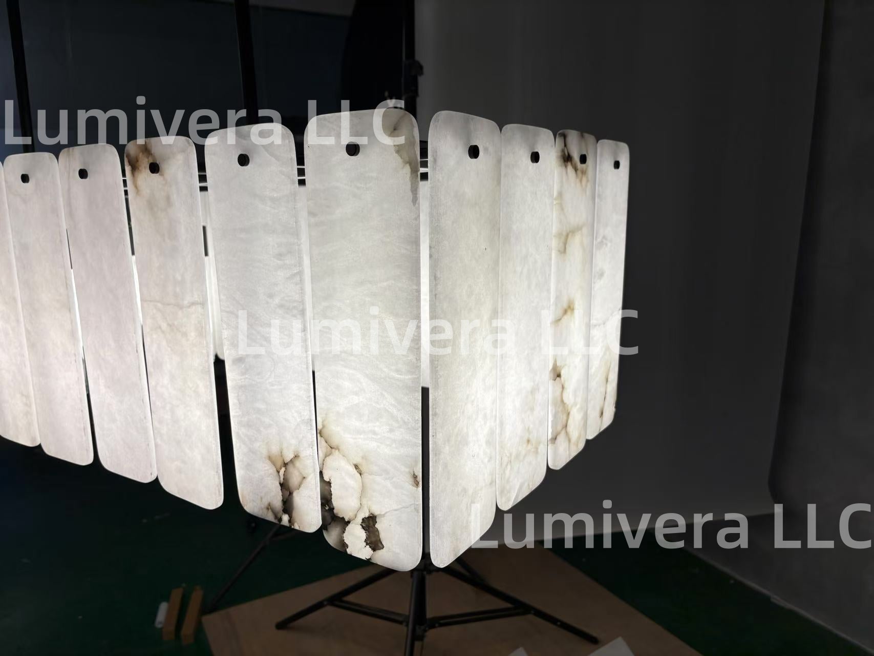 Calametta Onyx Rectangular Chandelier, Chandelier for Dining Room