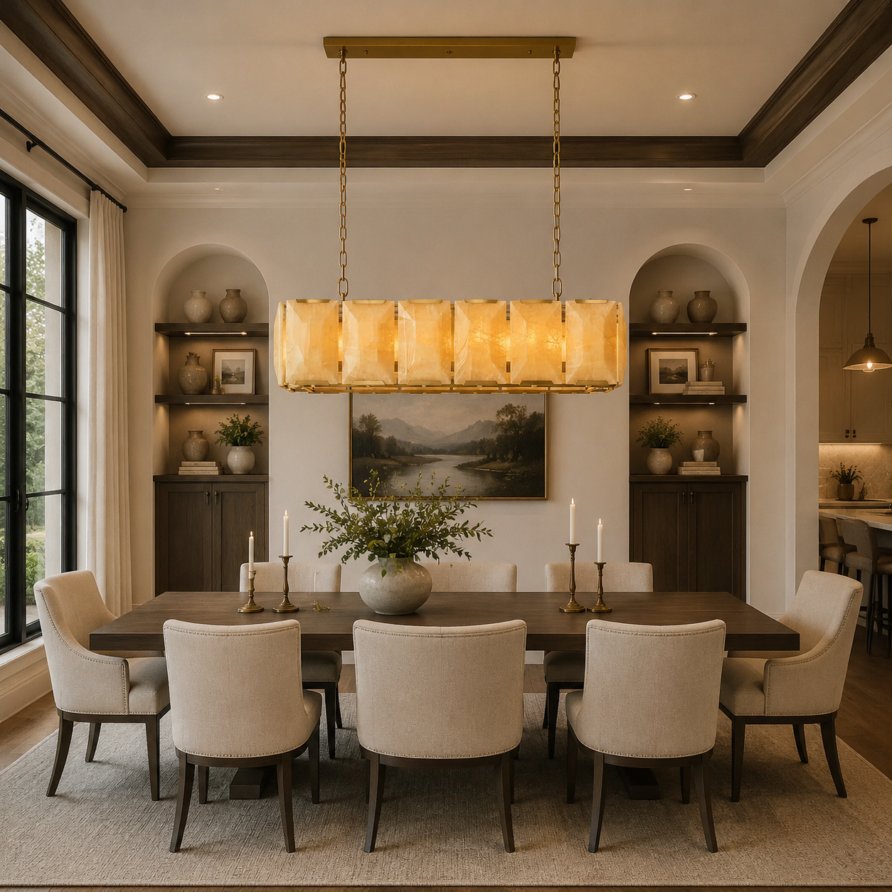 Marlow Calcite Rectangular Chandelier