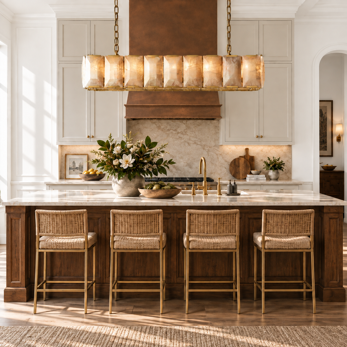 Hadilor Calcite Rectangular Chandelier