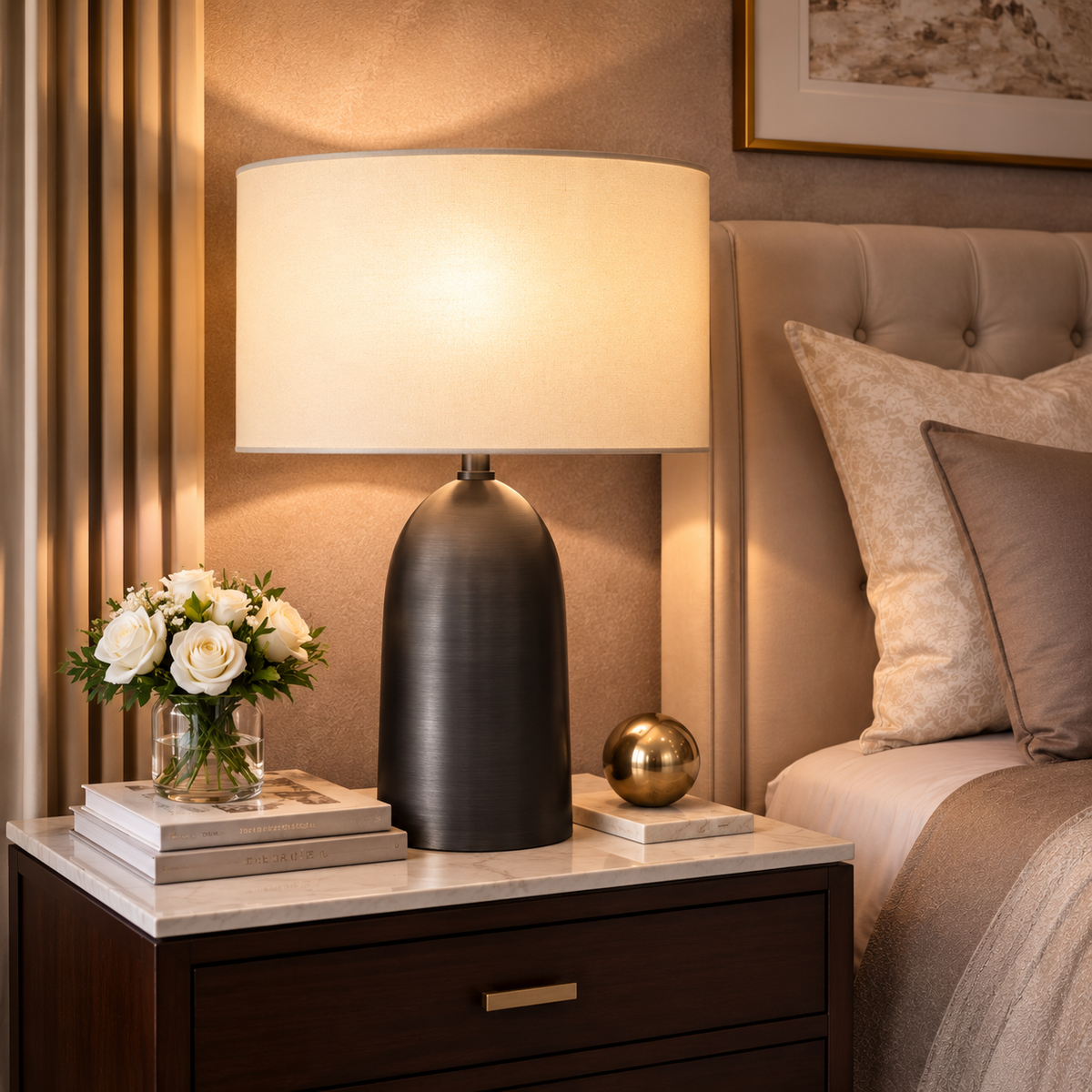 Sarezzoe Metal Tapered Table Lamp