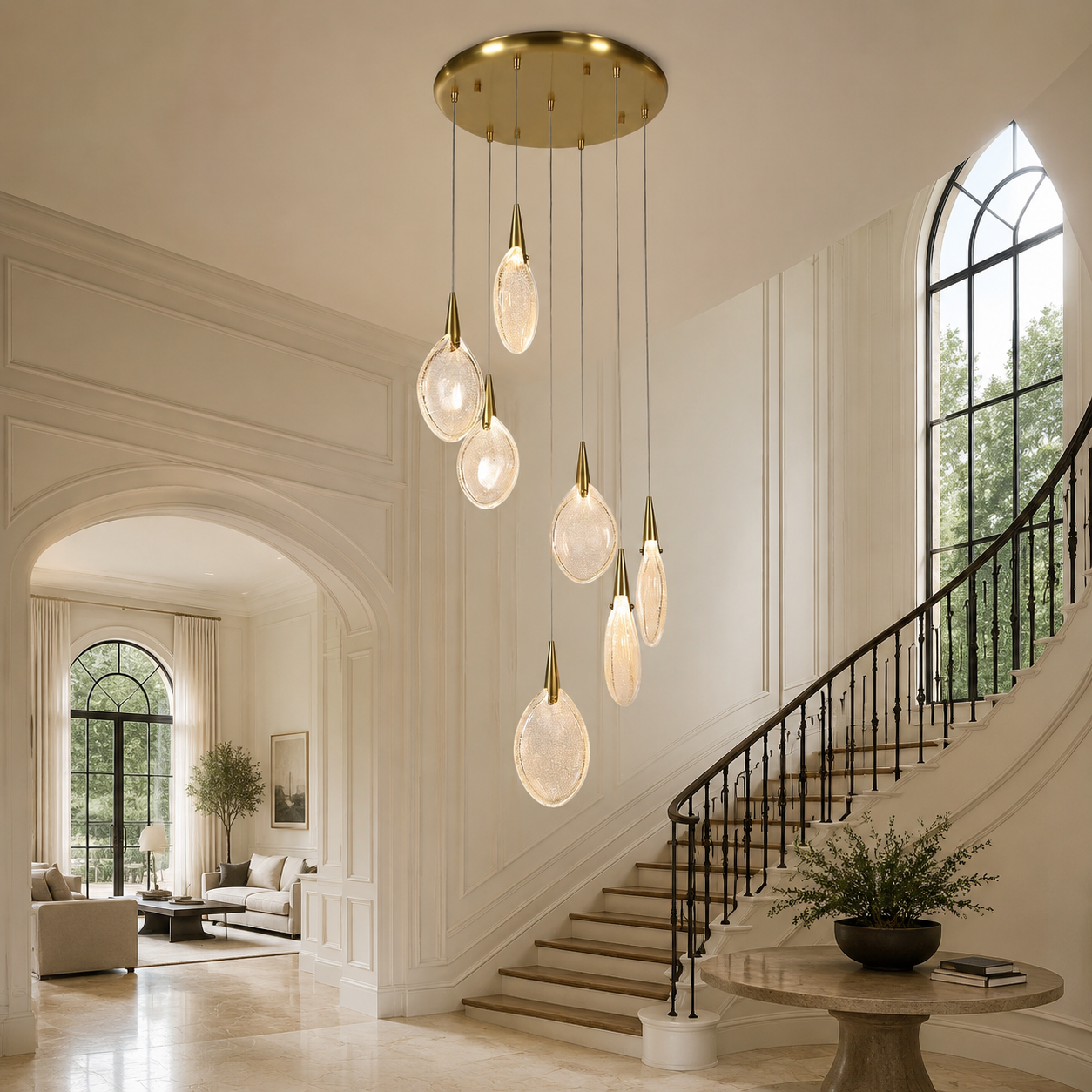 7 Lt LED Round Pendant