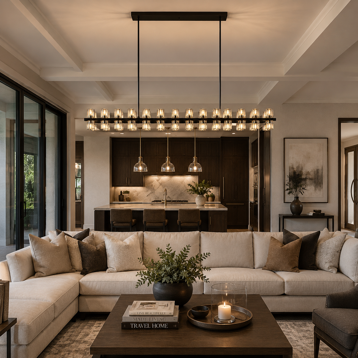 Arcachoe LED Rectangular Chandelier
