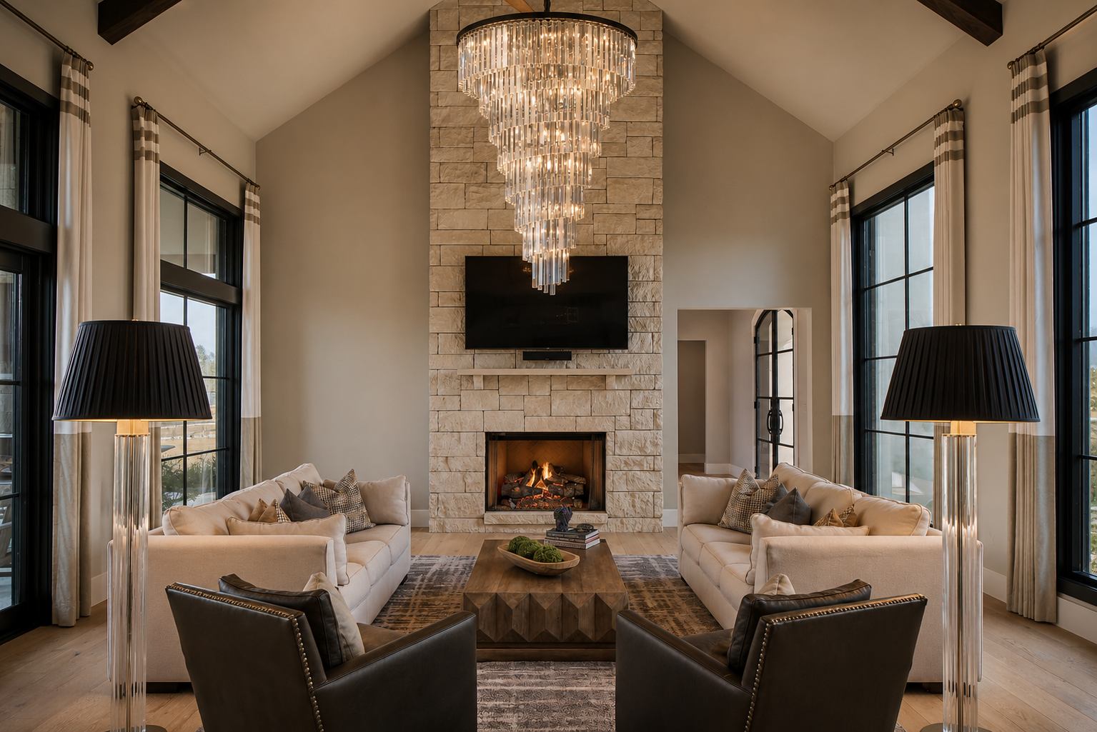 Heristal Crystal Chandelier for Foyer, Entry way, Staircase