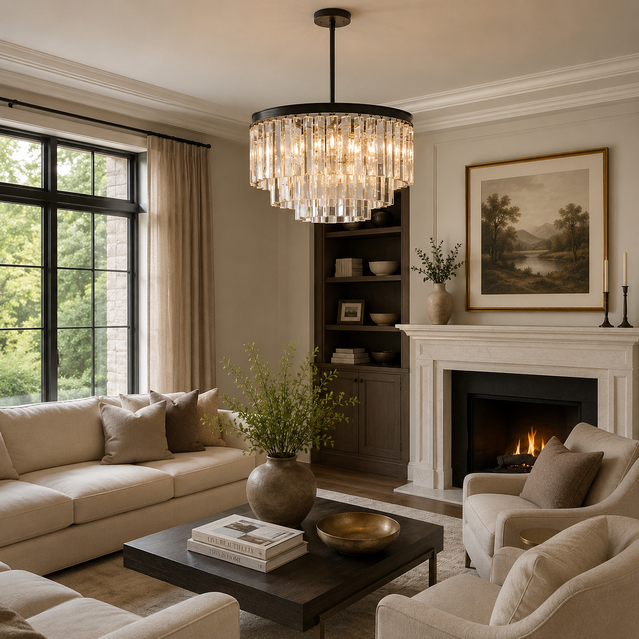 1920s Odeen Round Chandelier