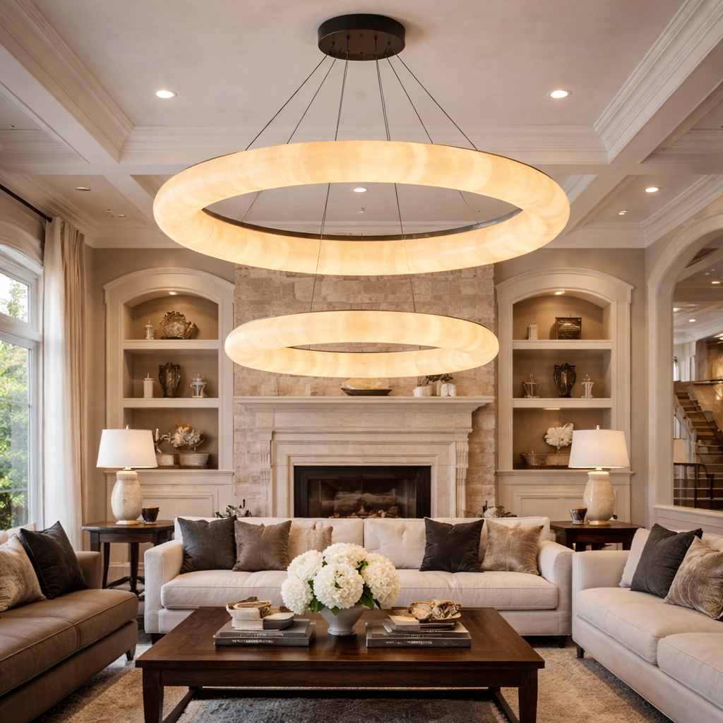 Livage Lisse Two-Tiered Round Chandelier