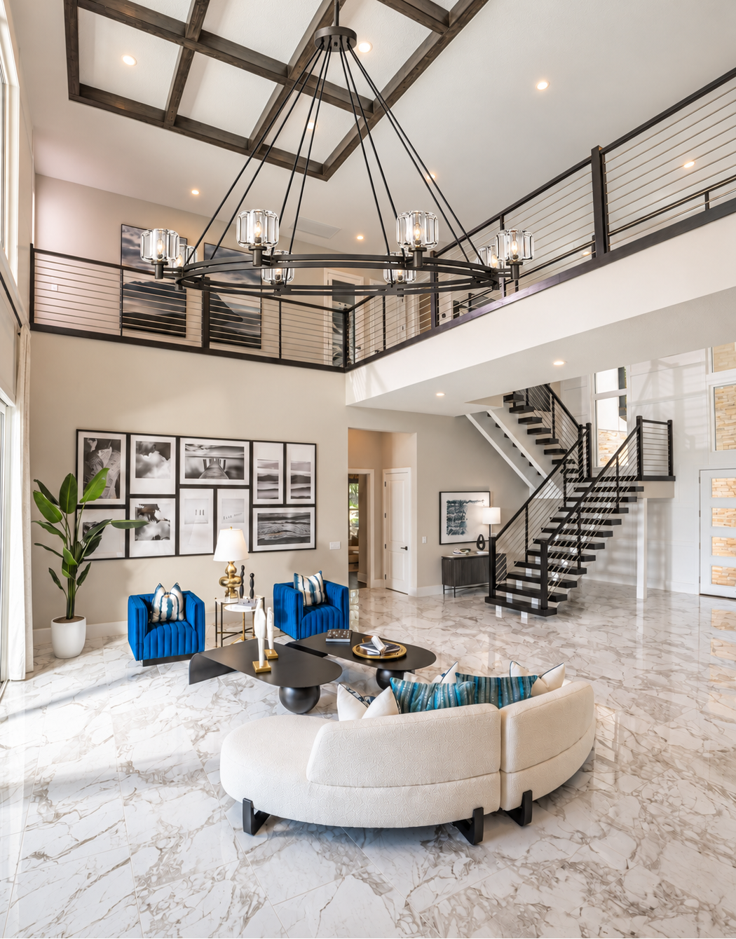 Demored Round Chandelier