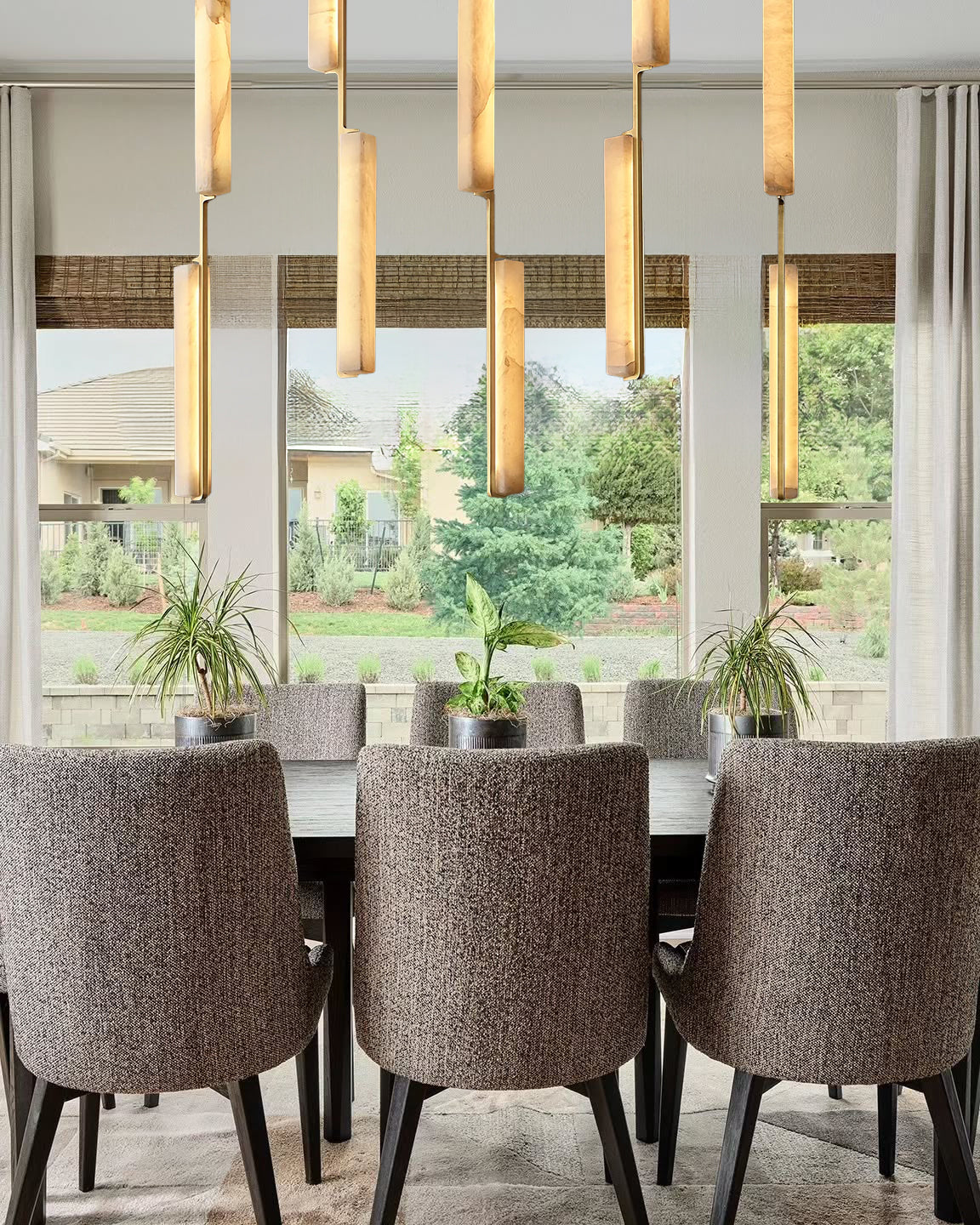 Budubon Alabaster Linear Chandelier