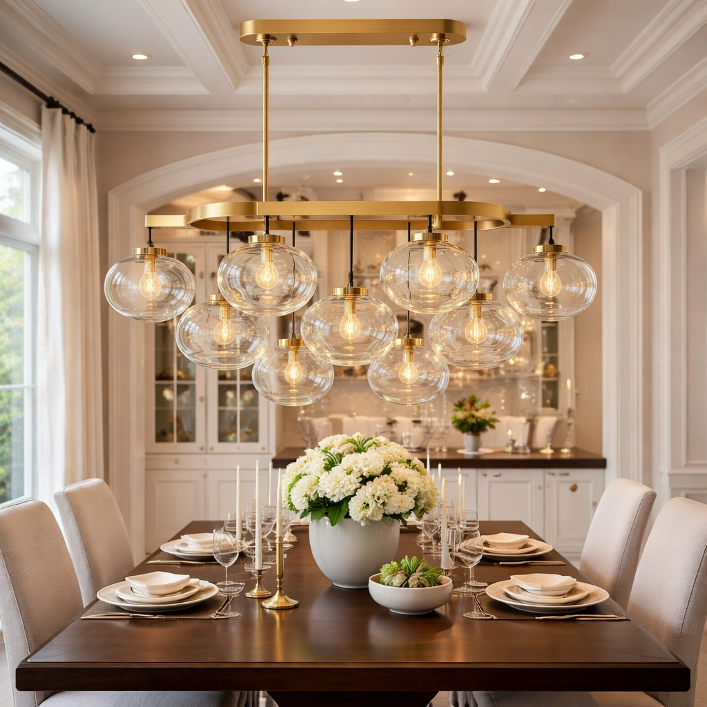 Babrette Clear Glass Linear Chandelier