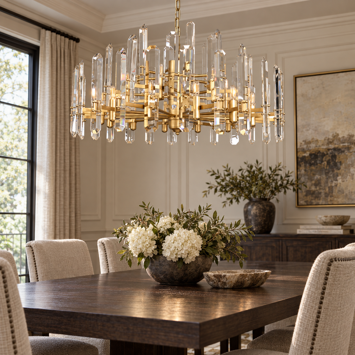 Bororence round Chandelier