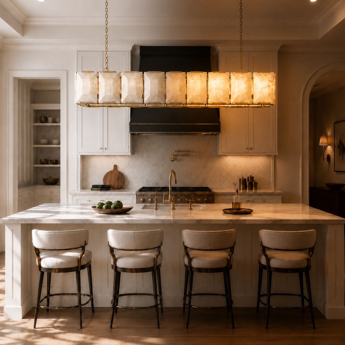 Hadilor Calcite Rectangular Chandelier