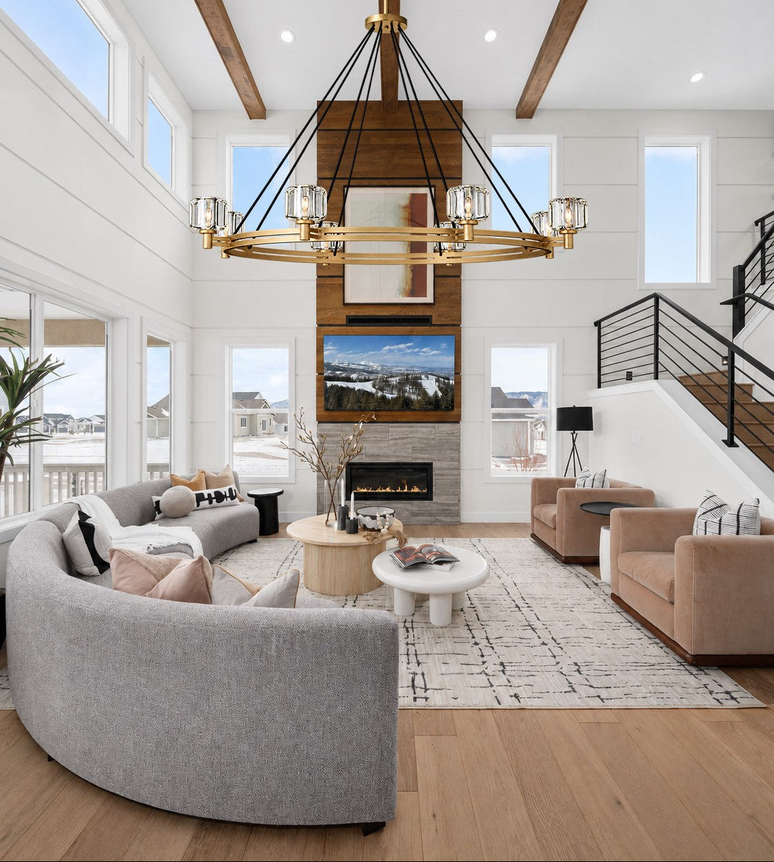 Demored Round Chandelier