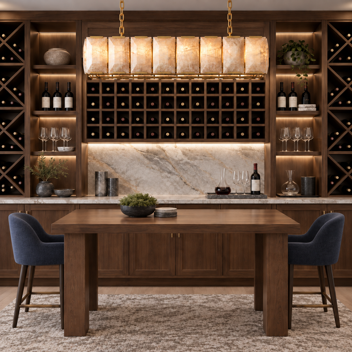 Hadilor Calcite Rectangular Chandelier