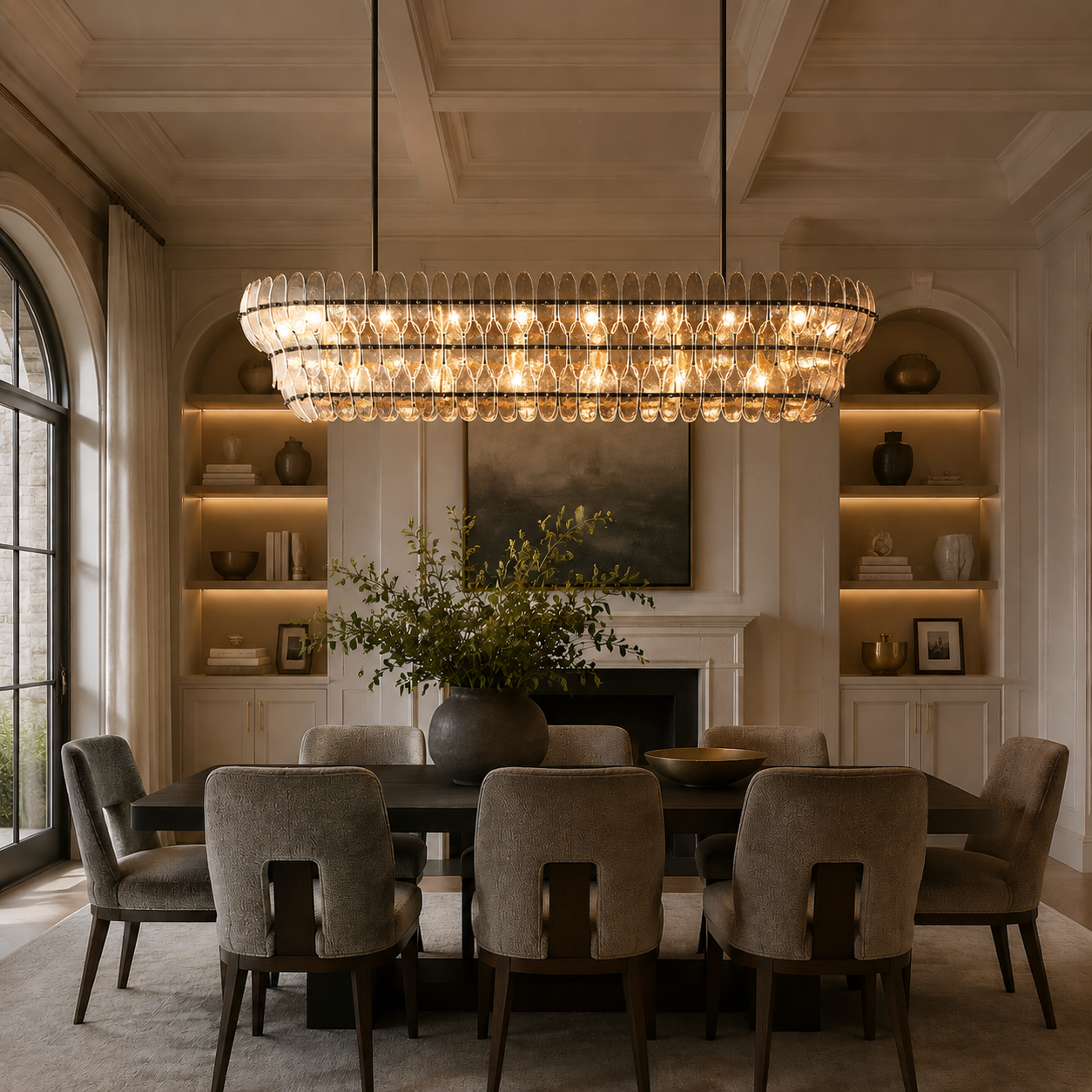 Ameliat Clear Glass Linear Chandelier