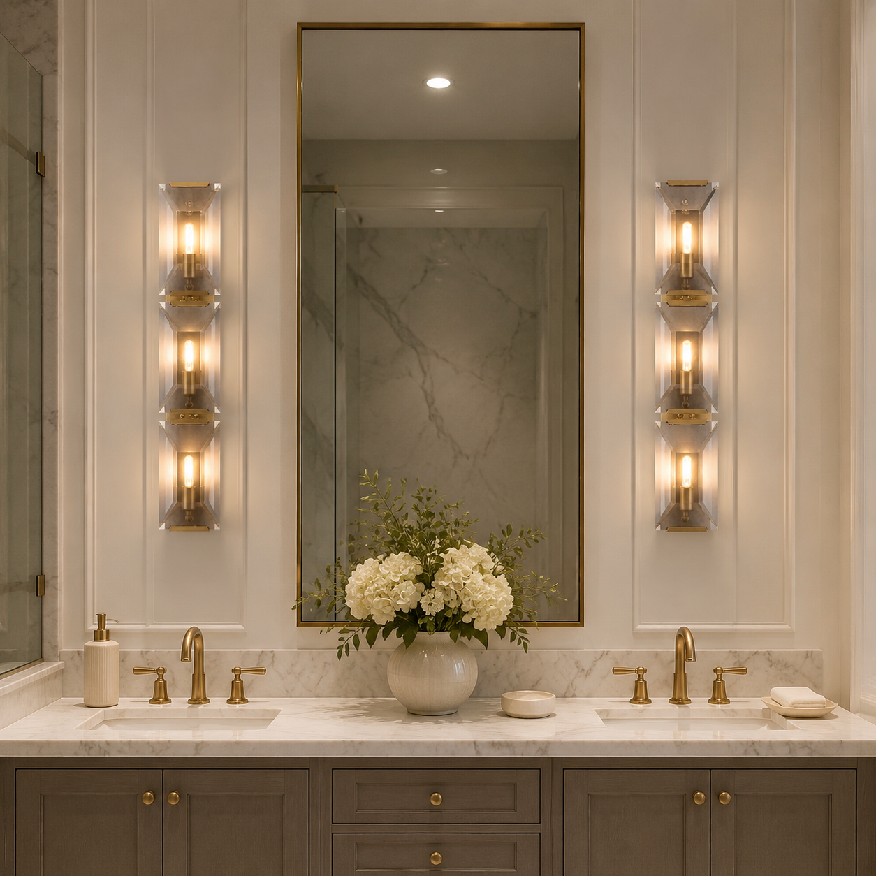 Hadilor CRYSTAL TRIPLE SCONCE