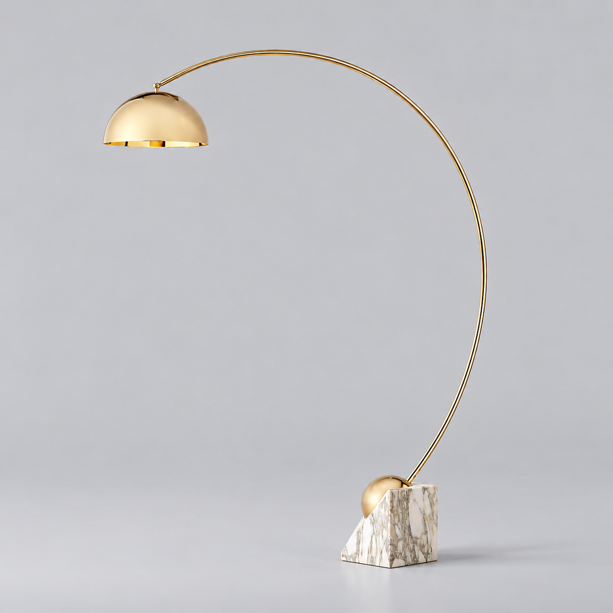 Floor Lamp with Marble Base