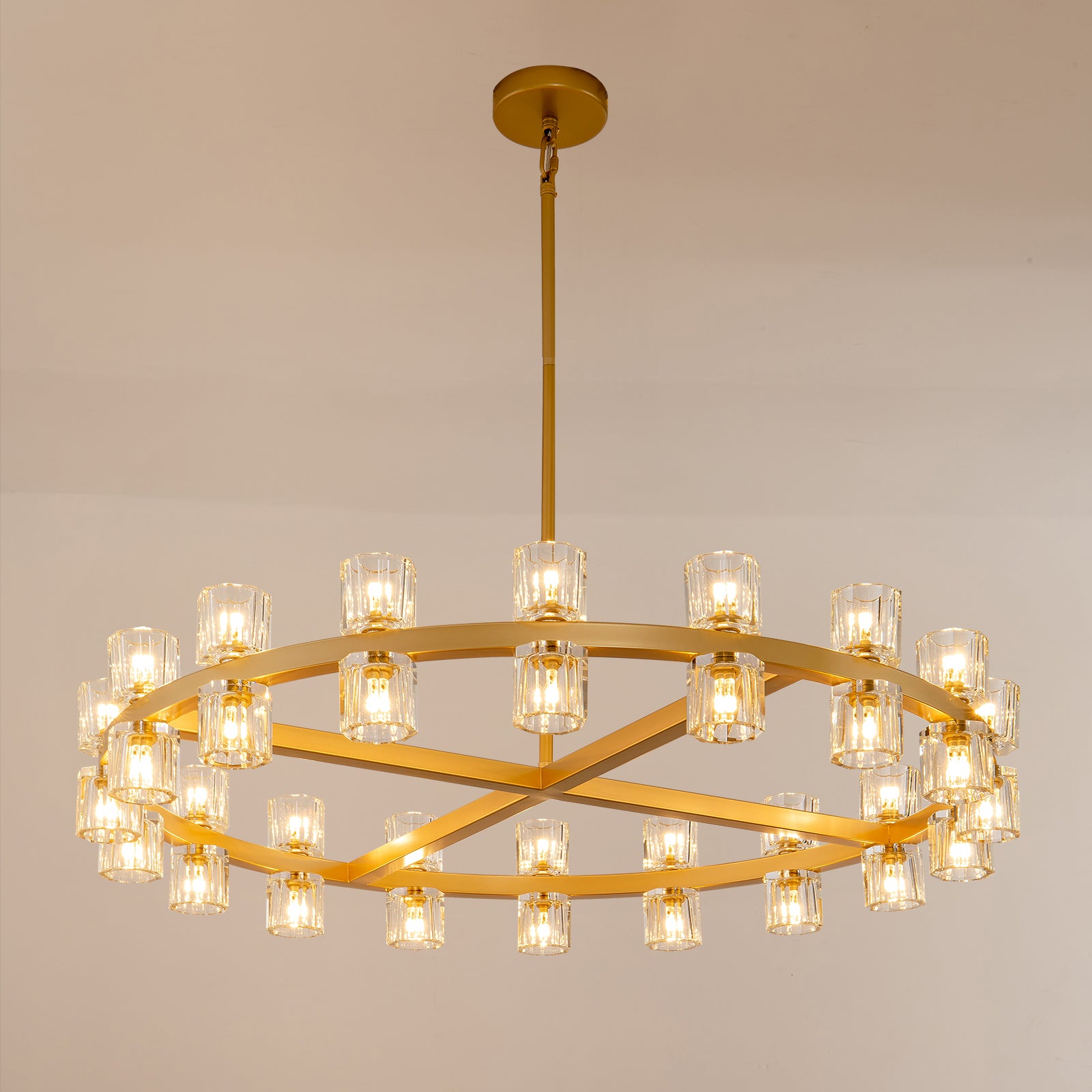 Arcachoe LED Round Wagon Wheel Chandelier
