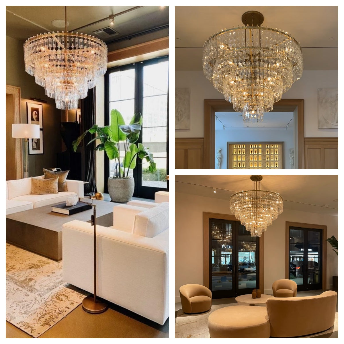 Marignam Tiered Round Crystal Chandelier 37″ 49″ 61″