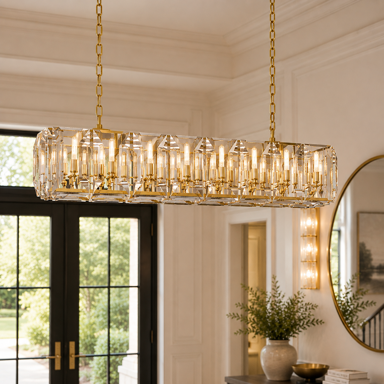Marlow Crystal Rectangular Chandelier