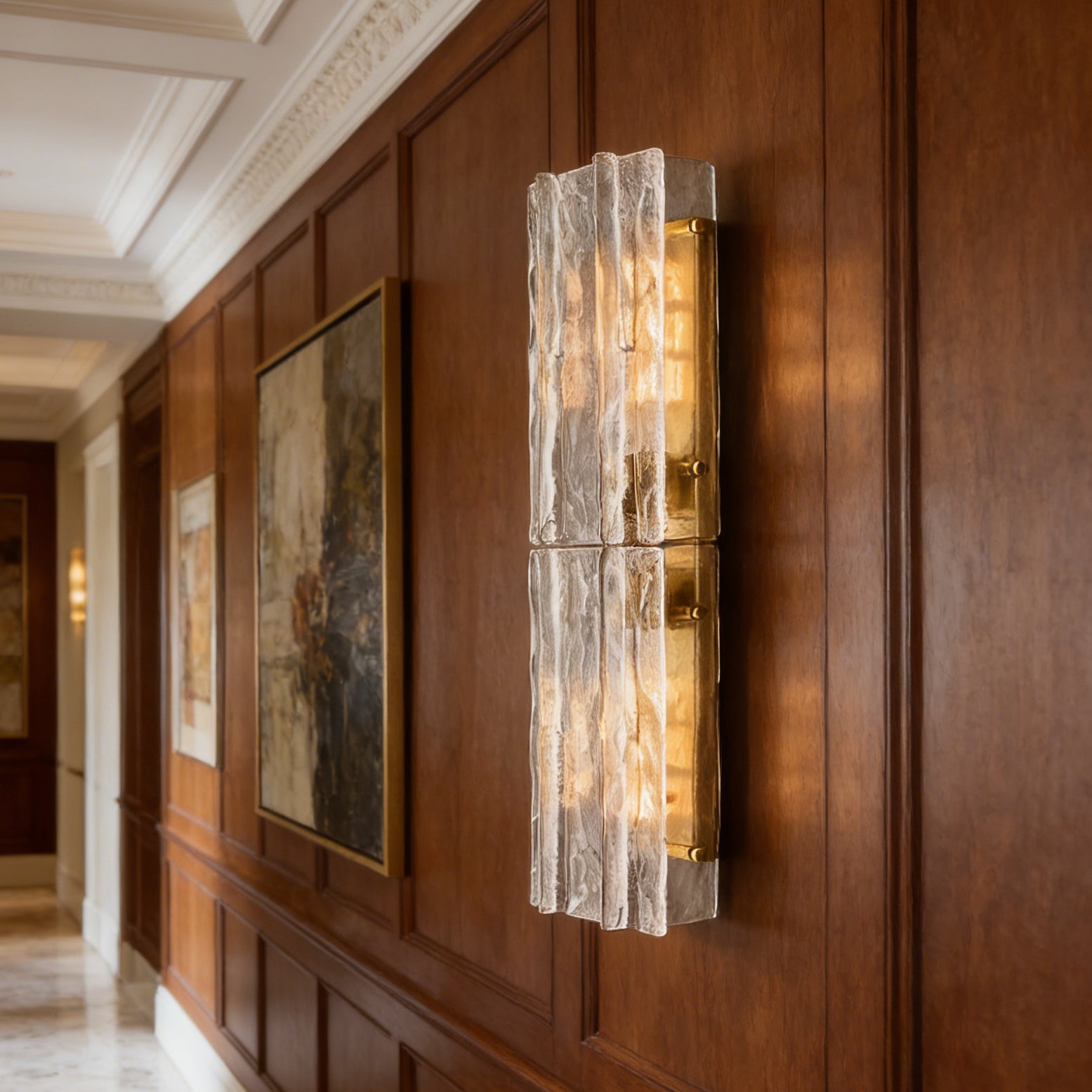 Lattica Glass Sconce 30"