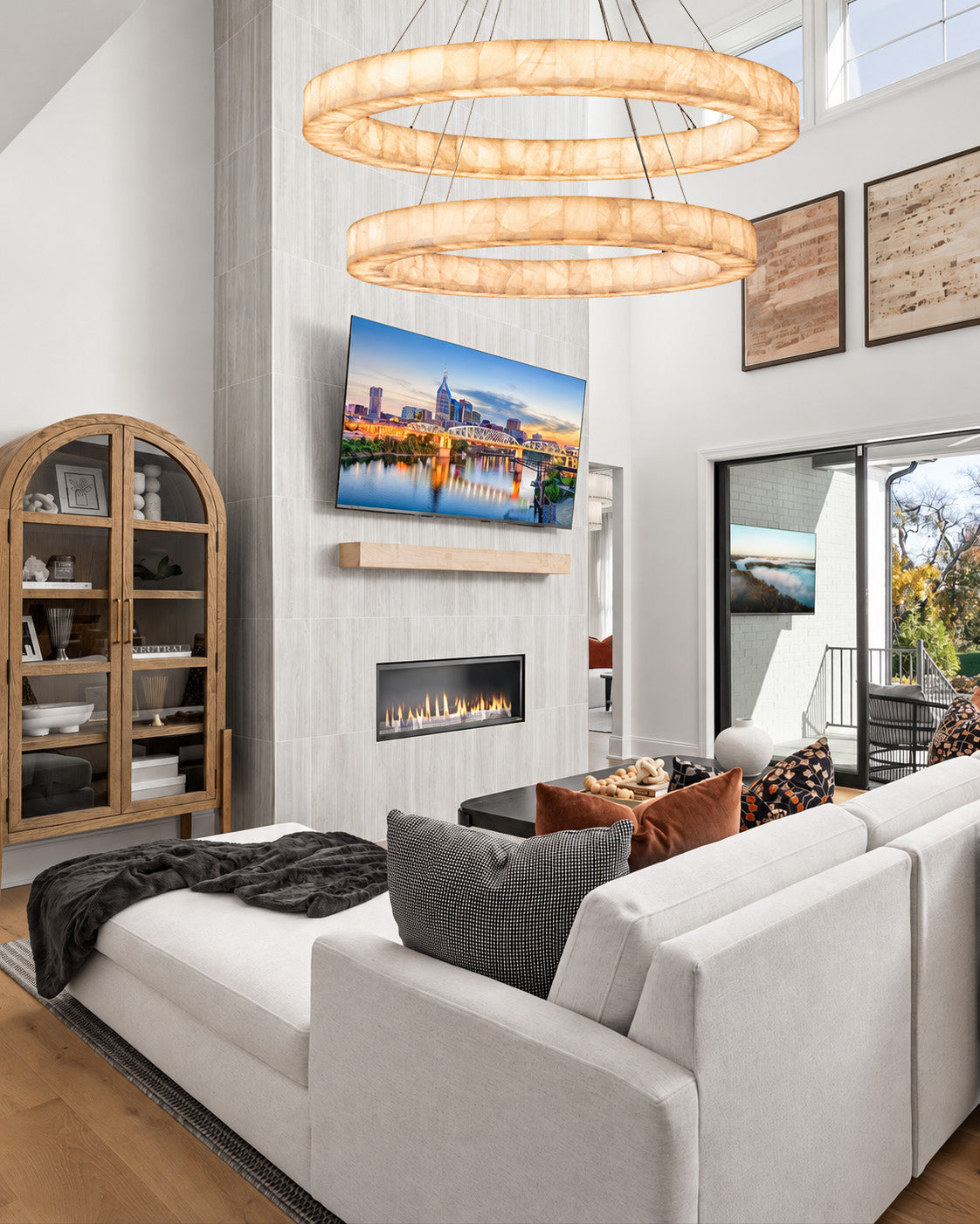 Rigede Lueur Two-Tier Round Chandelier