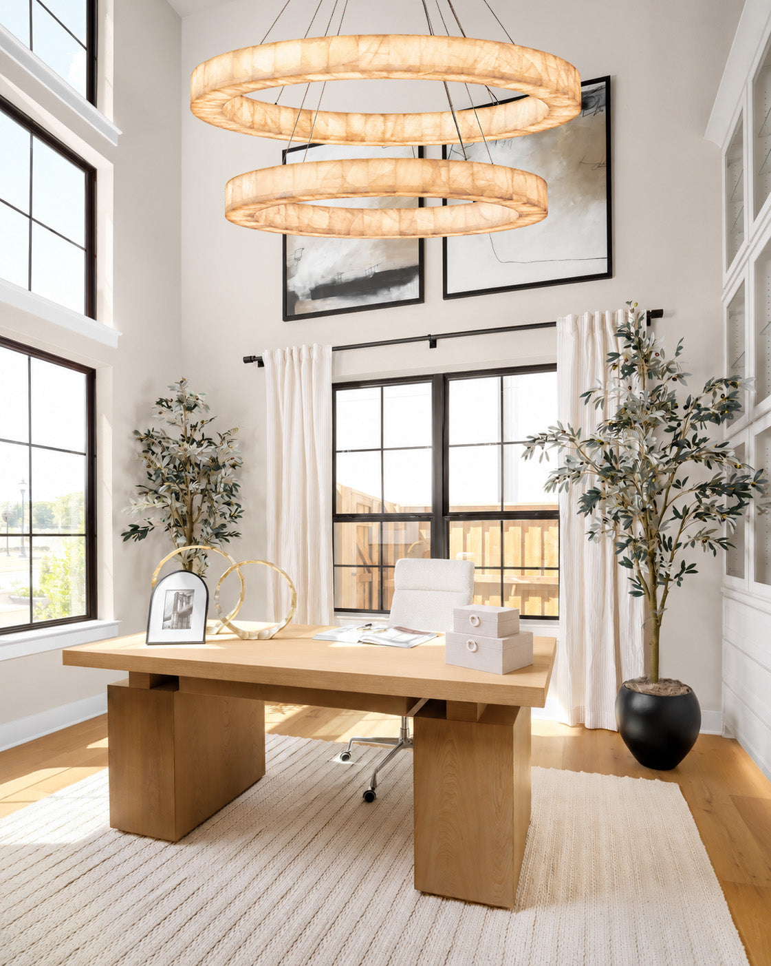 Rigede Lueur Two-Tier Round Chandelier