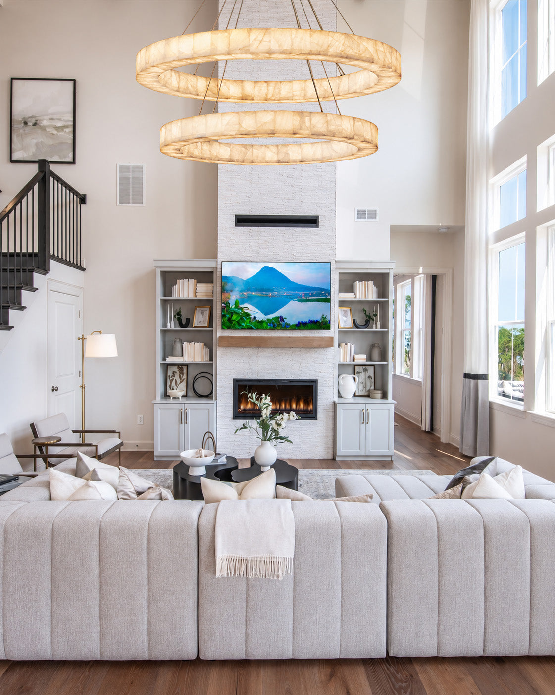 Rigede Lueur Two-Tier Round Chandelier