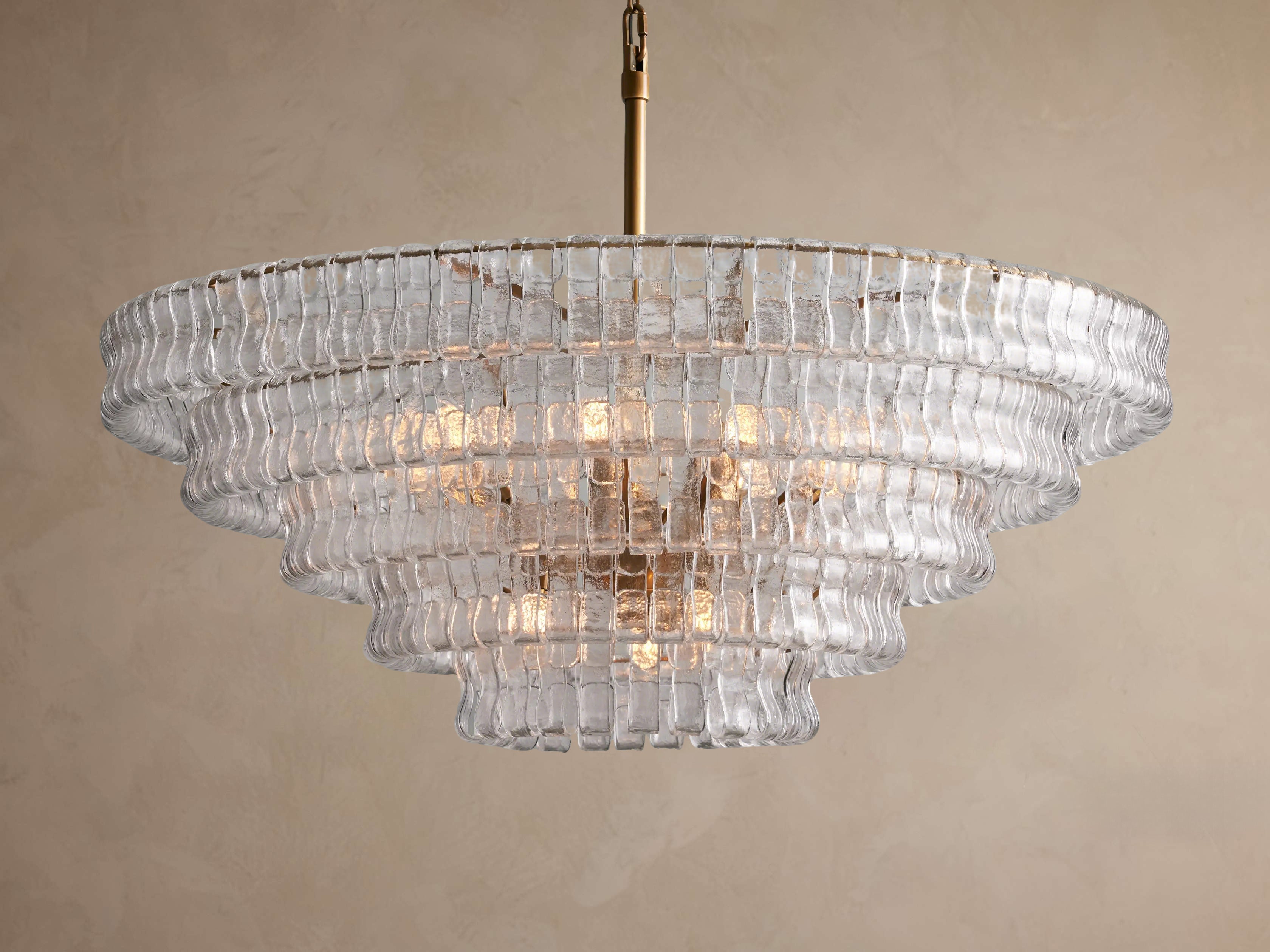 Ghiaccio Clear Class Round Chandelier
