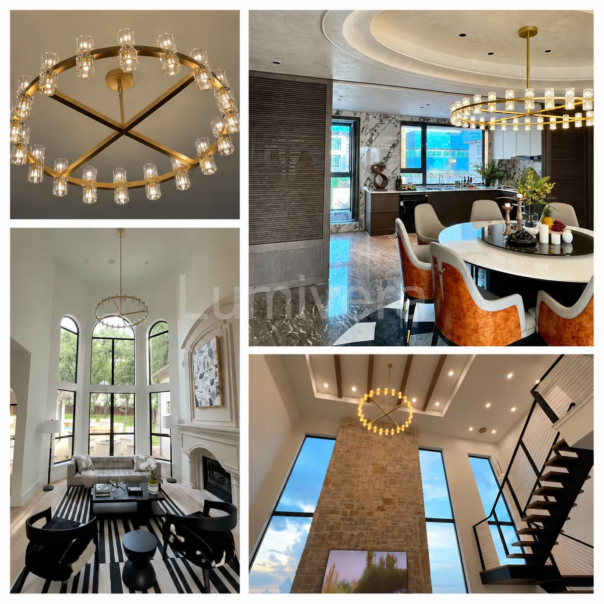 Arcuphoe Led Round Chandelier