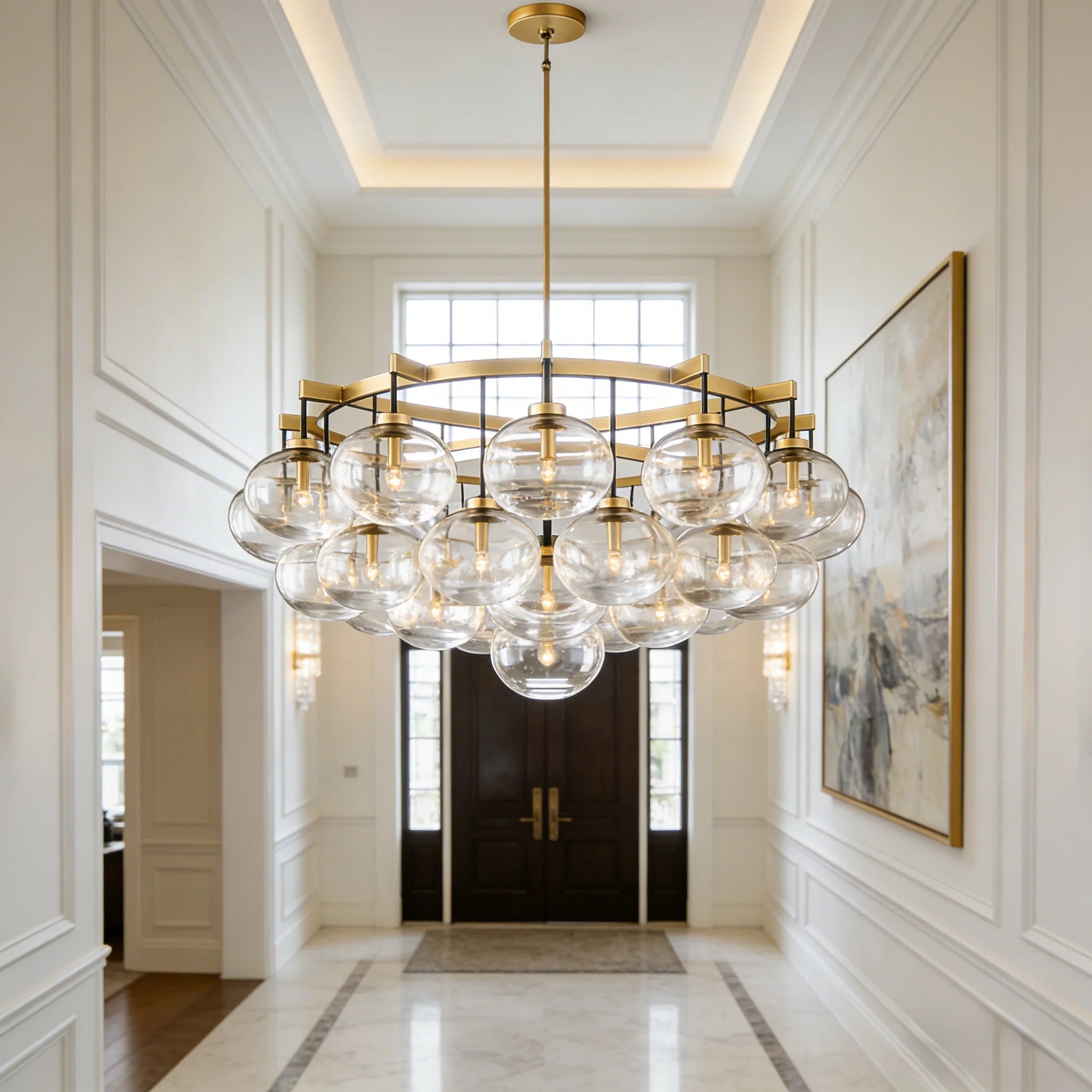Babrette Clear Glass Round Chandelier