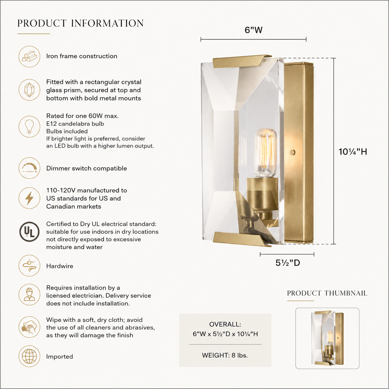 Marlow Crystal Sconce