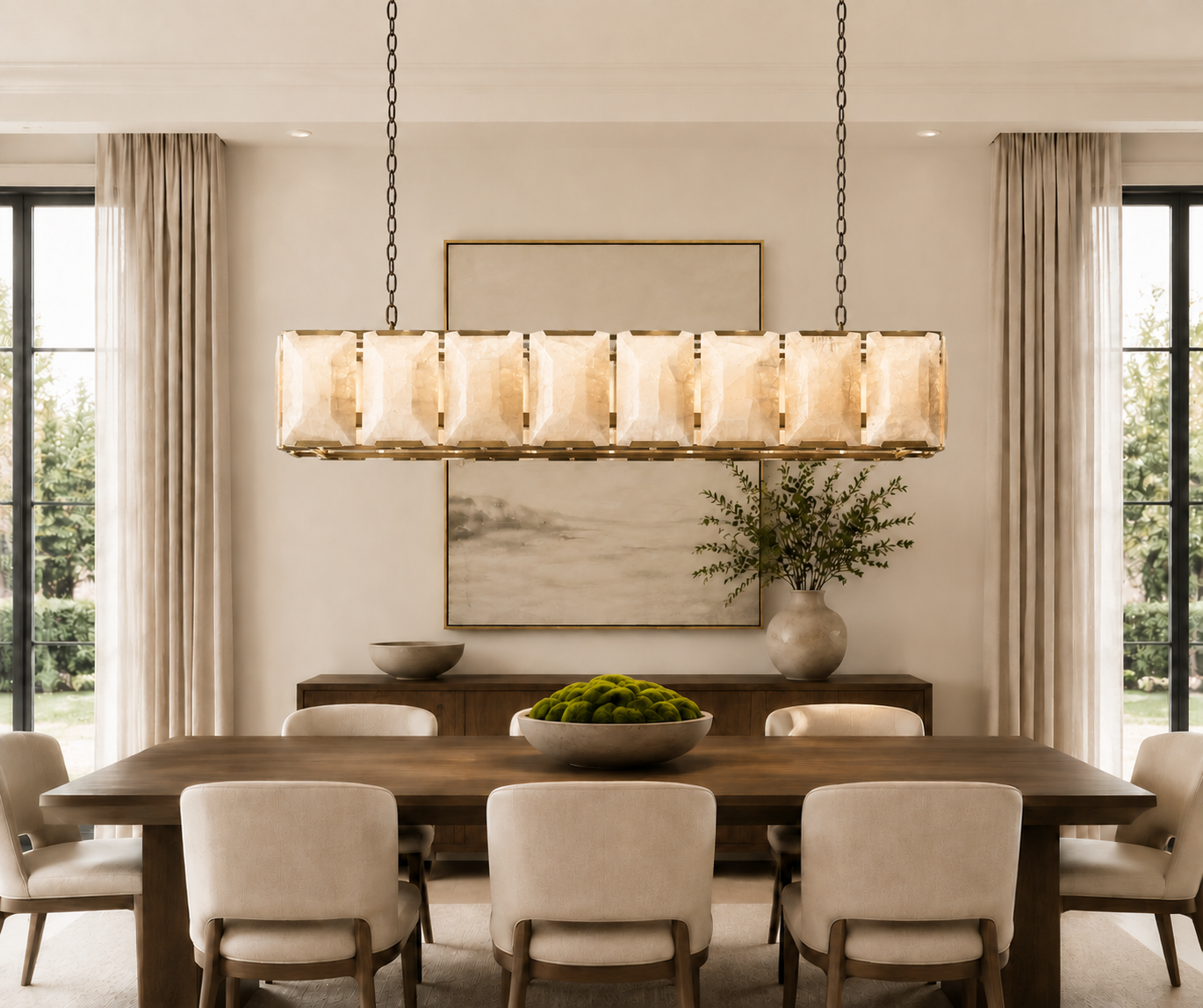 Hadilor Calcite Rectangular Chandelier