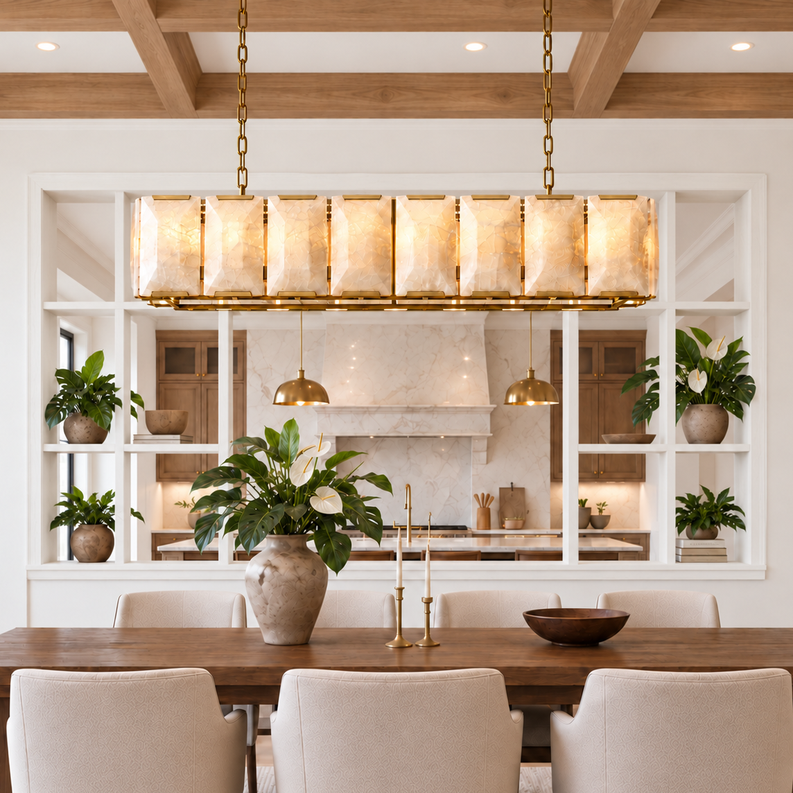 Hadilor Calcite Rectangular Chandelier