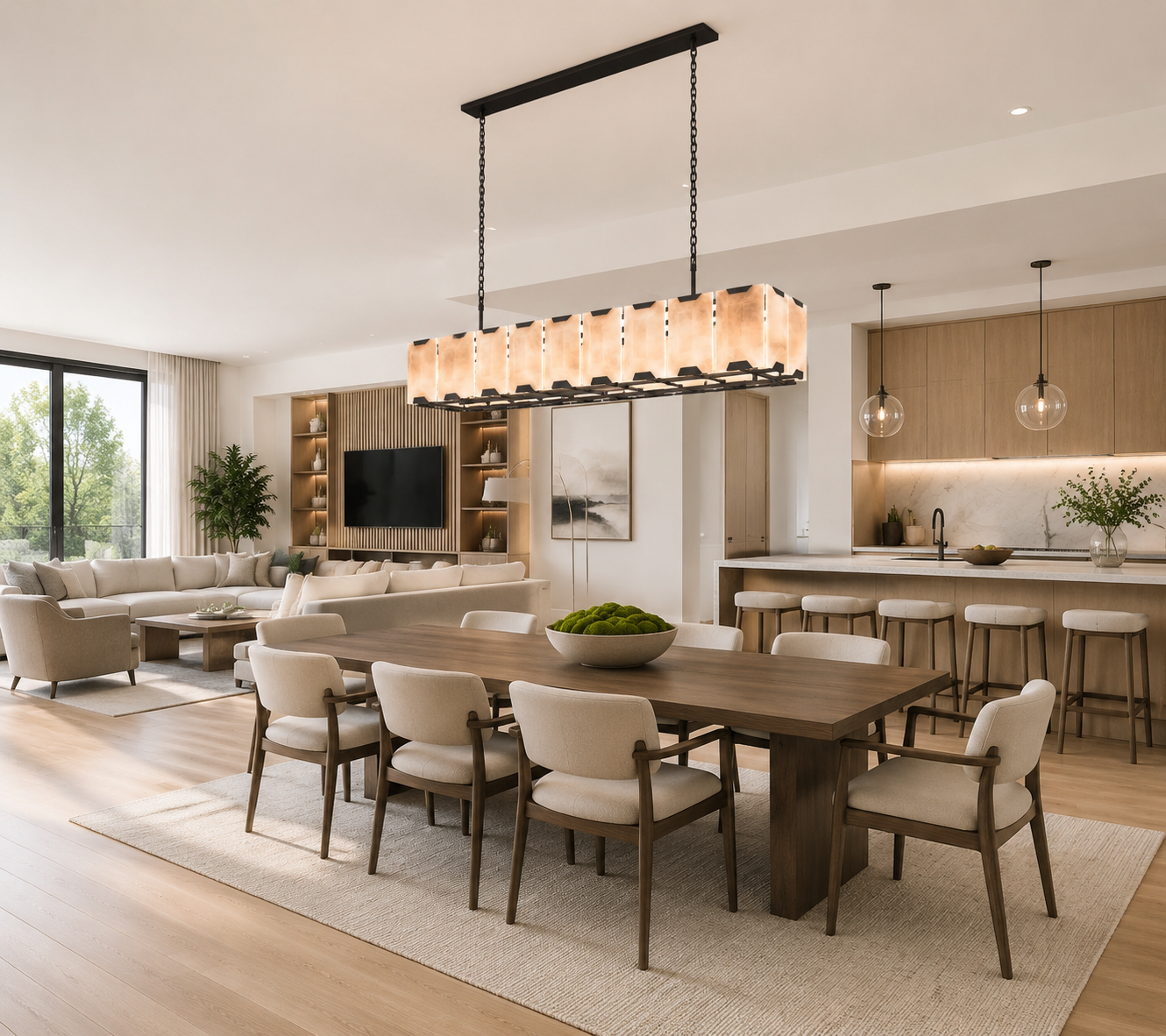 Hadilor Calcite Rectangular Chandelier