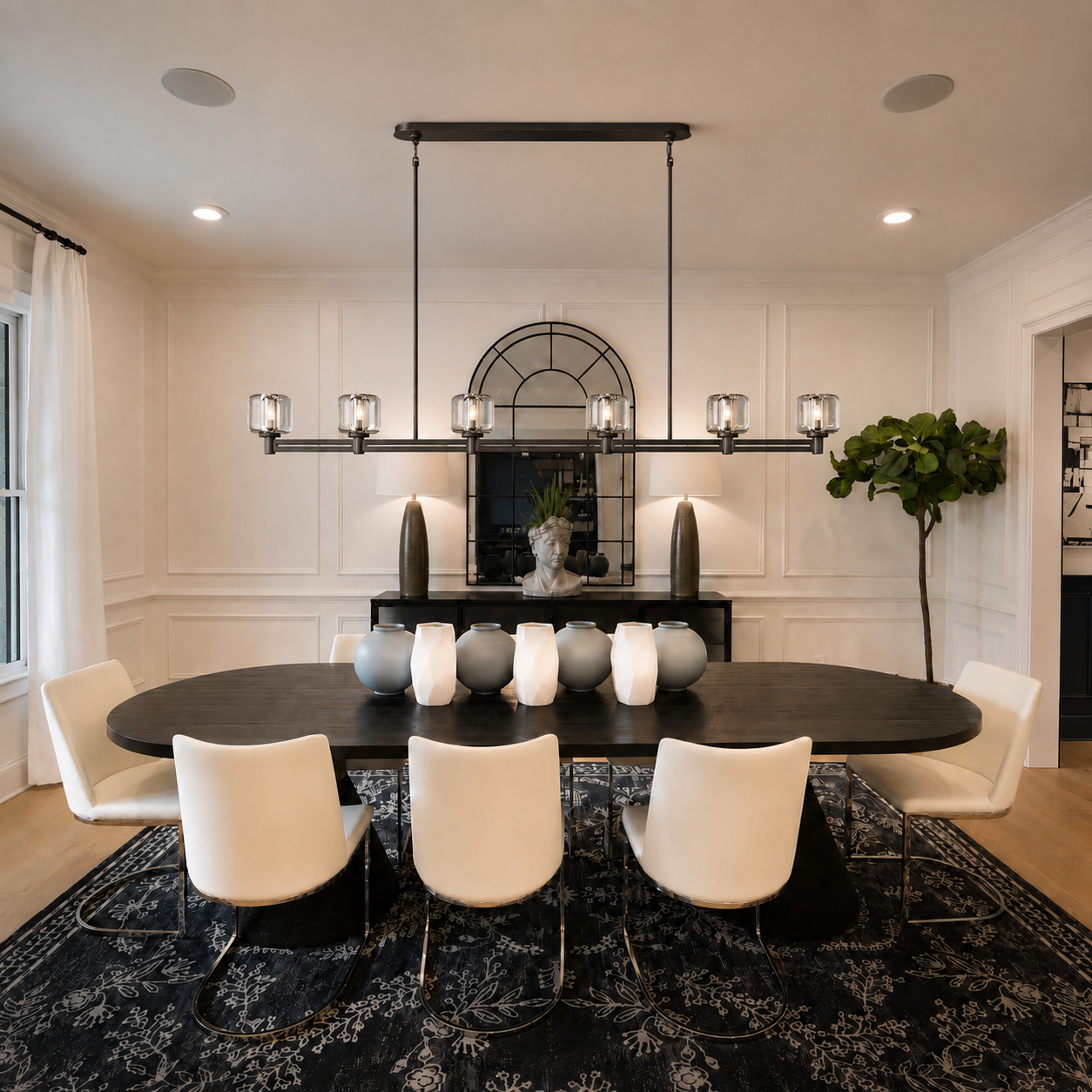 Demored Linear Chandelier