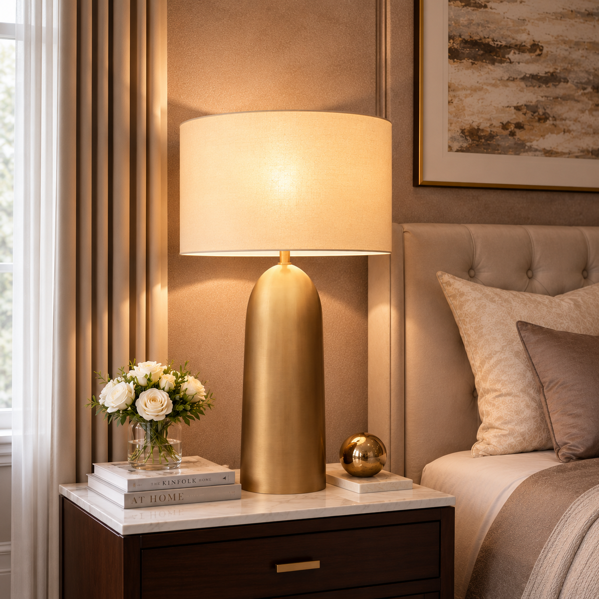 Sarezzoe Metal Tapered Table Lamp