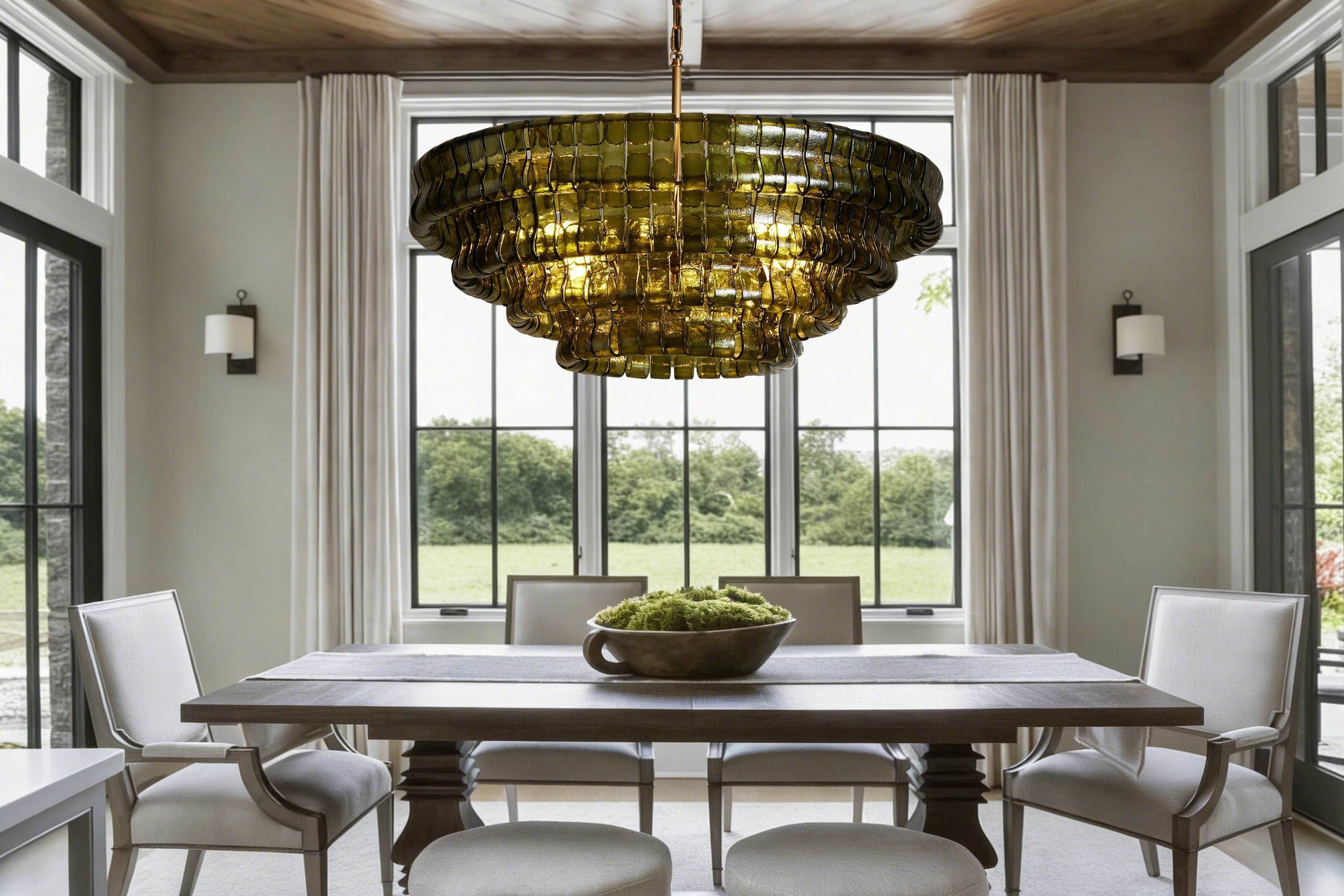 Ghiaccio Green Class Round Chandelier 24"36"48"60"