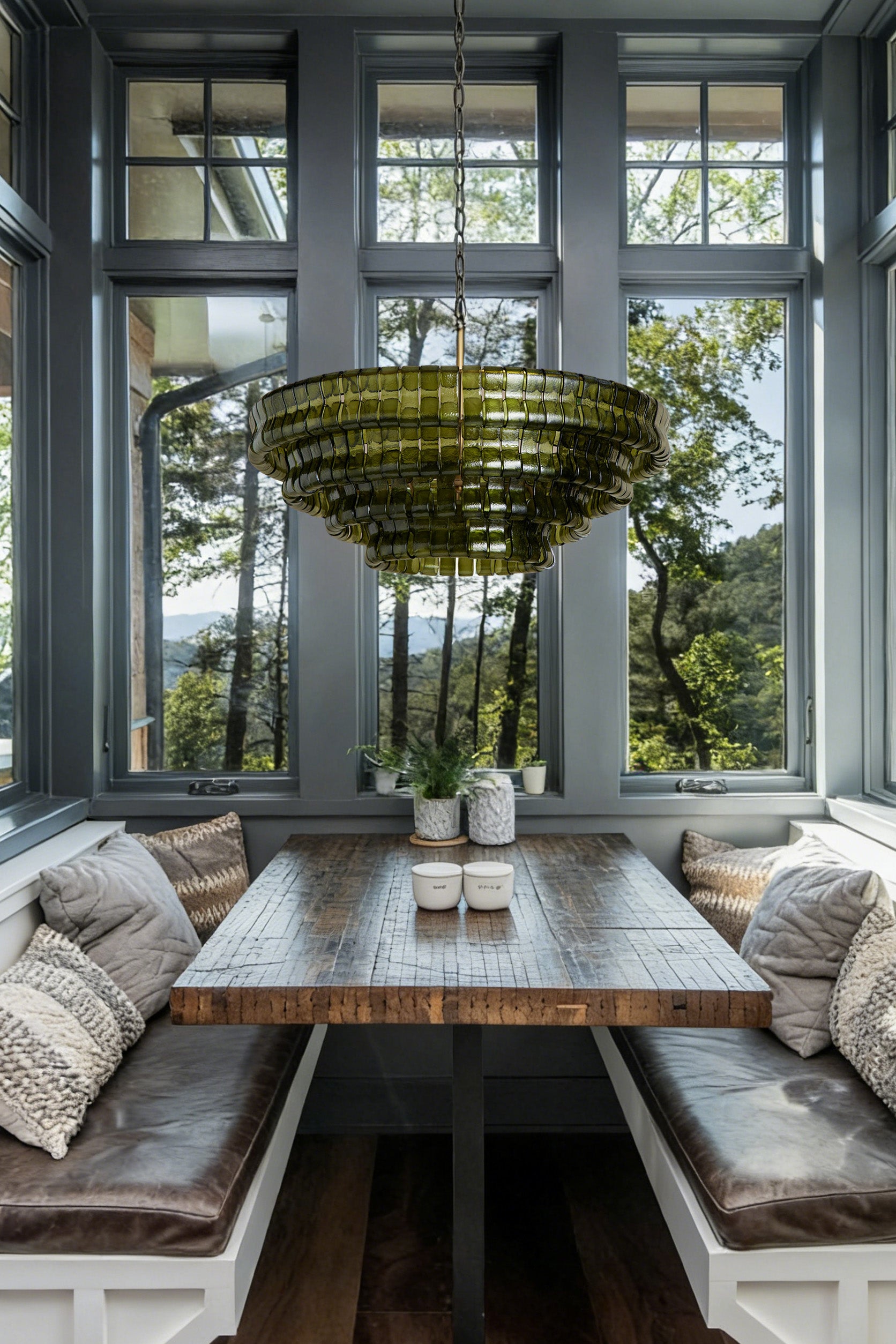 Ghiaccio Green Class Round Chandelier 24"36"48"60"