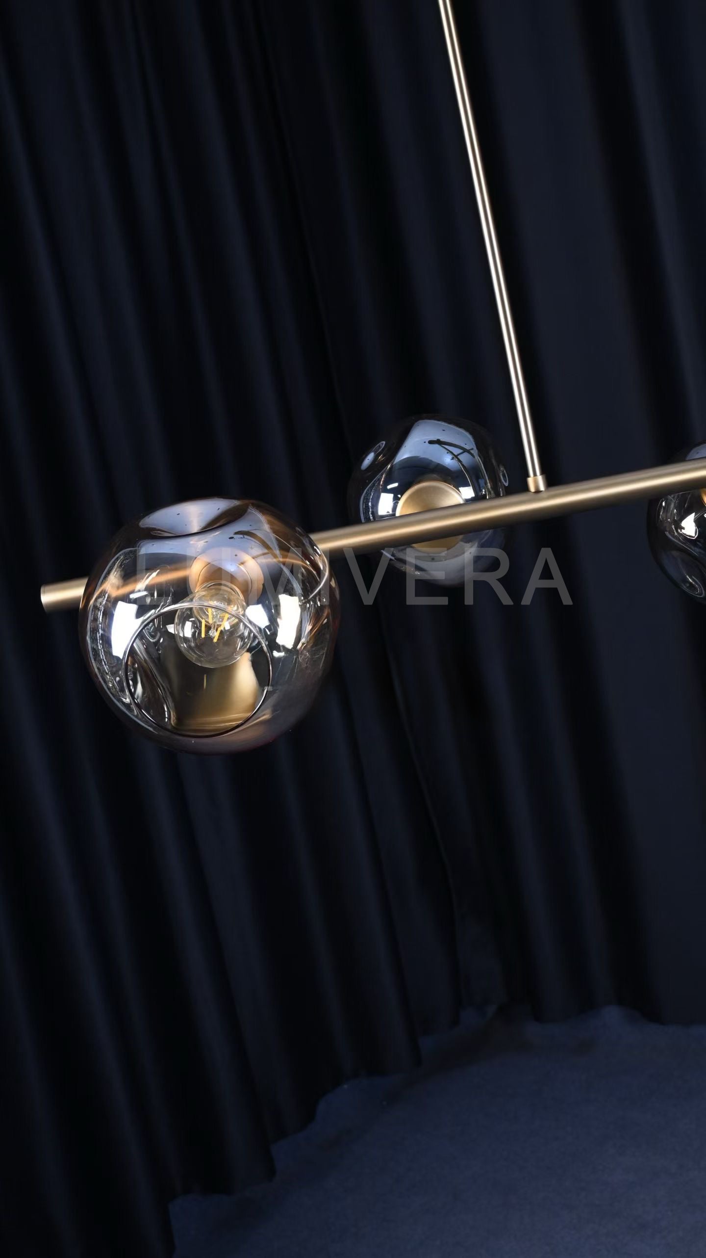 Bubbleler Glass Linear Chandelier