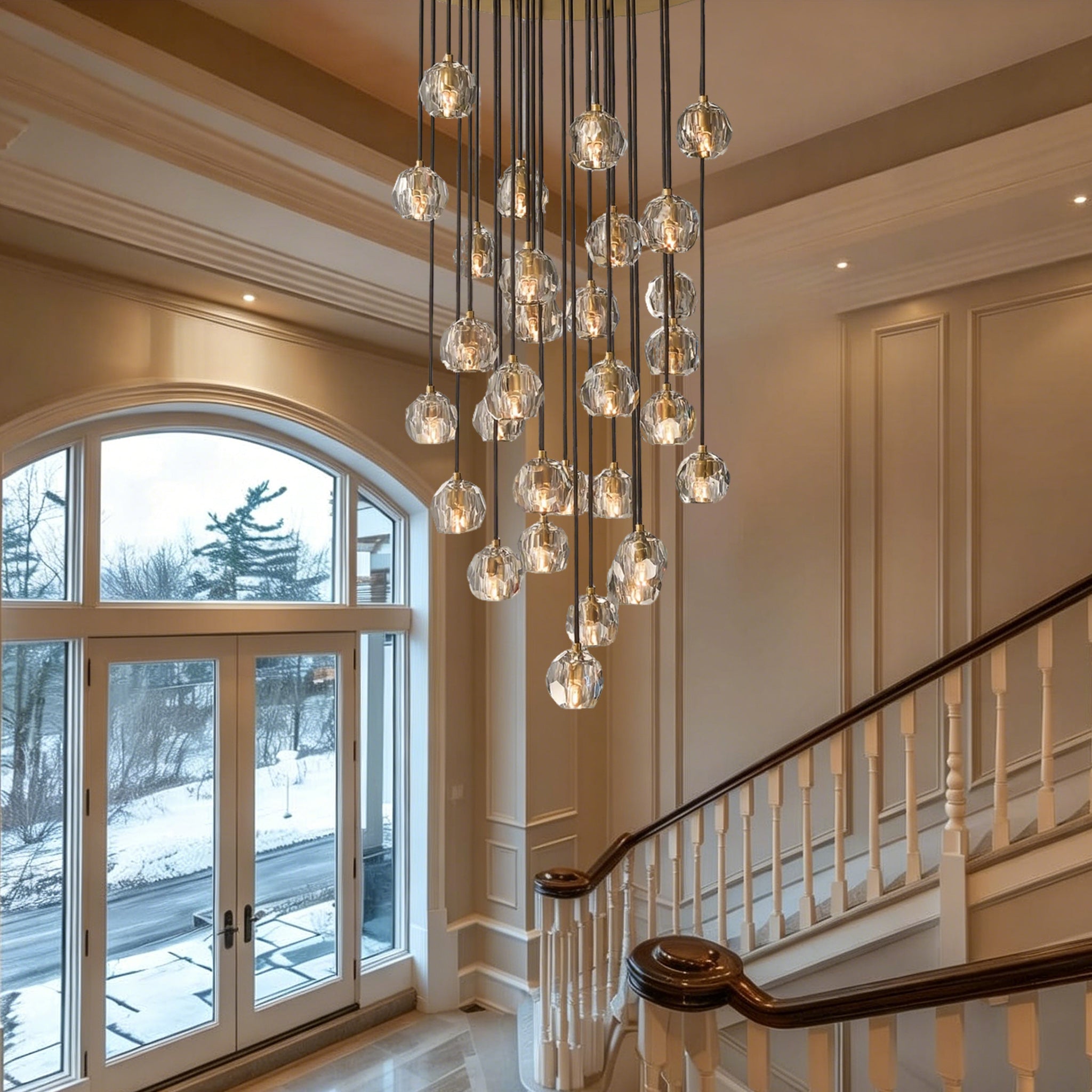 Boule do Cristal Round Cluster Chandelier
