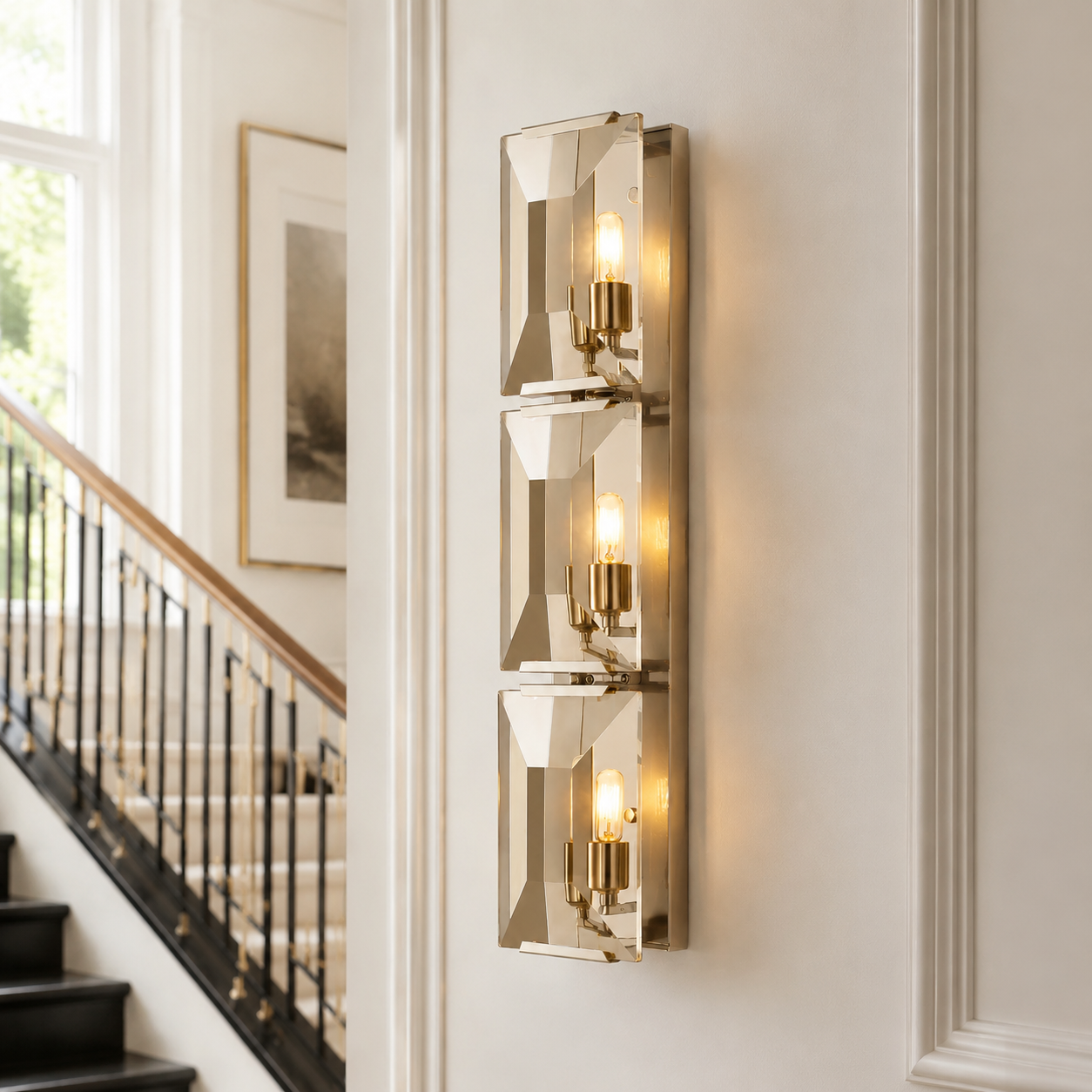 MARLOW CRYSTAL TRIPLE SCONCE