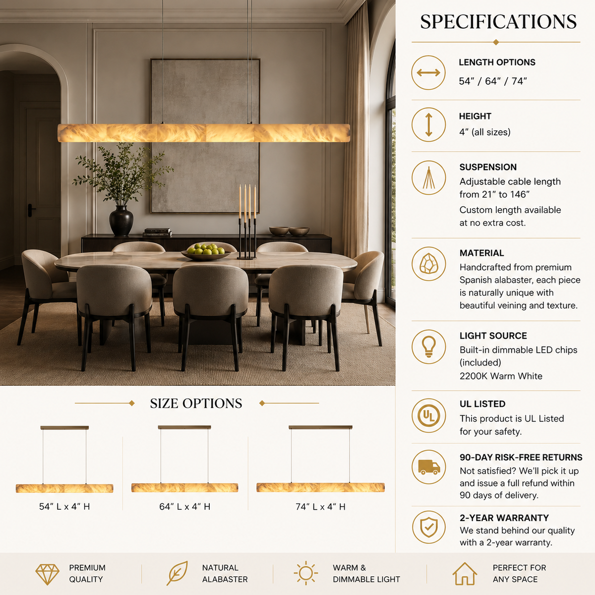 Halima Linear Chandelier